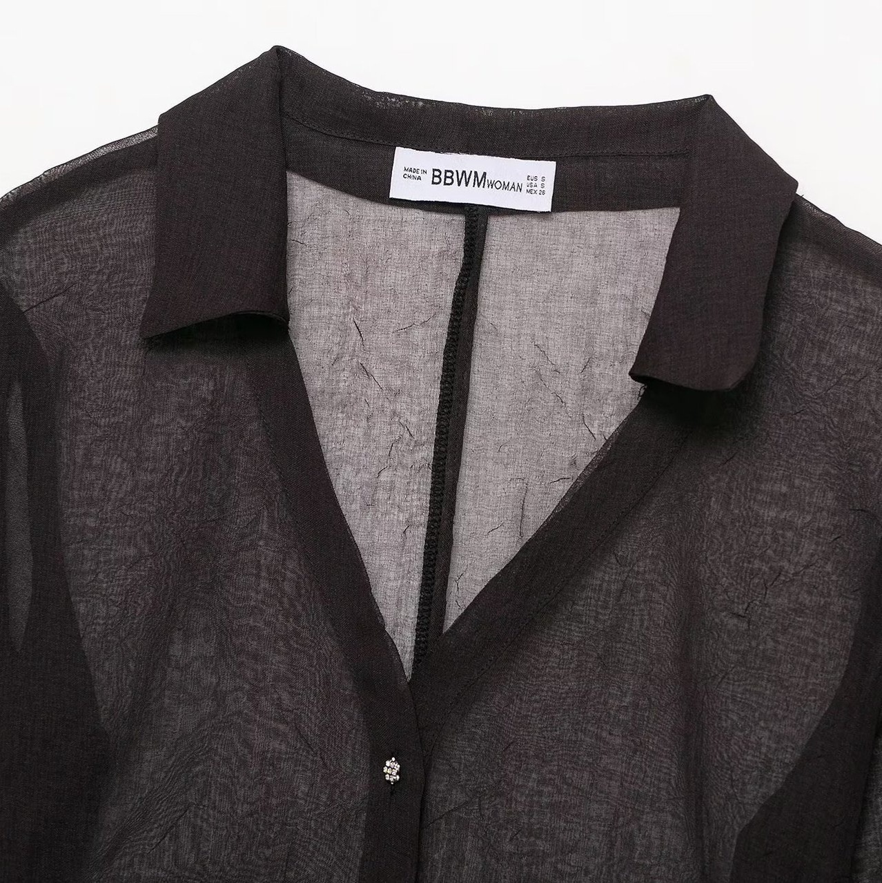 Camicetta semitrasparente con fiocco - Top da donna alla moda KUN-00095