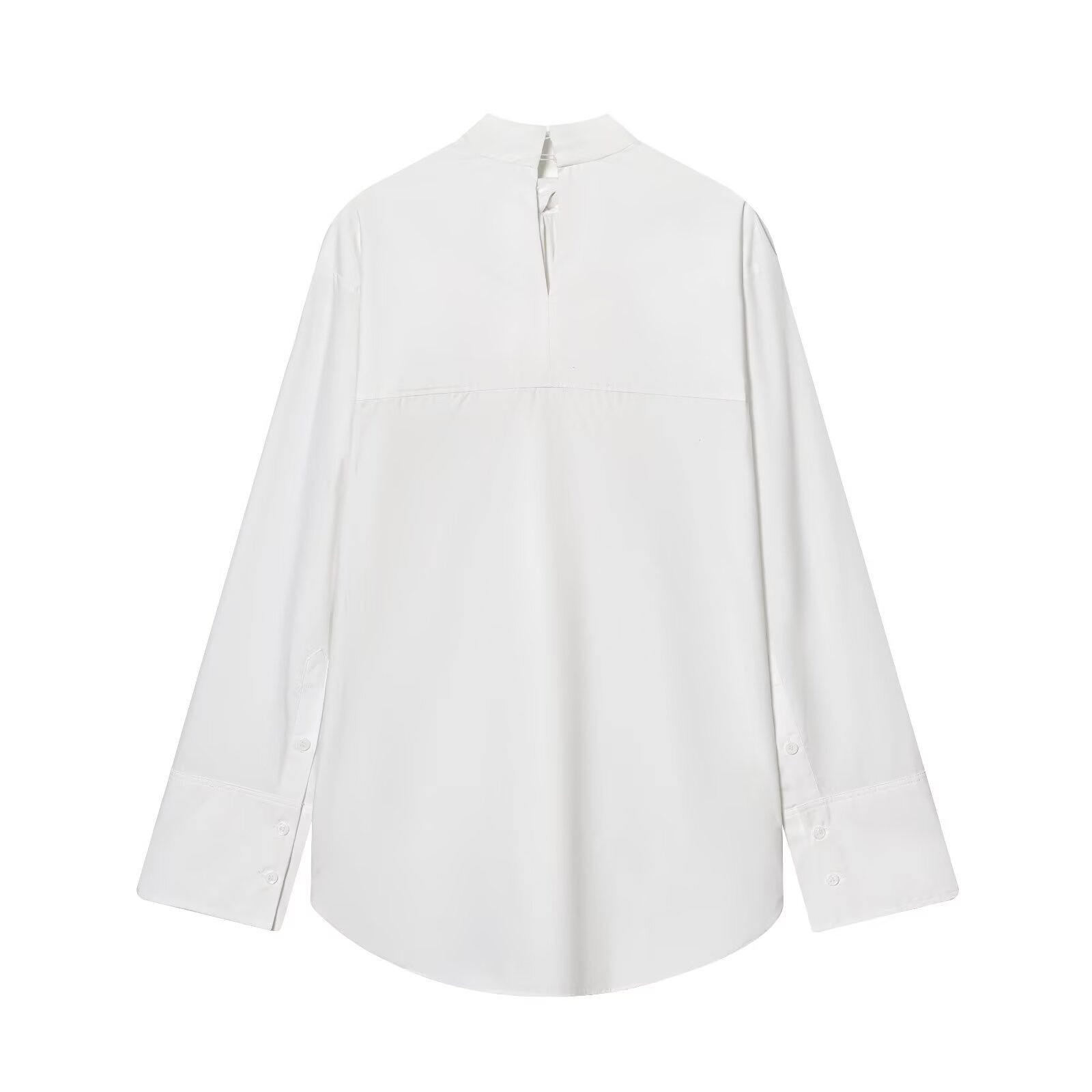 Camicetta in popeline con fiocco - Top alla moda in stile europeo KUN-00100