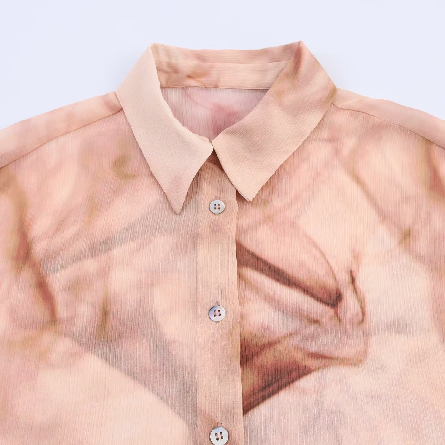 Camicia con stampa tie-dye, blusa alla moda KUN-00122