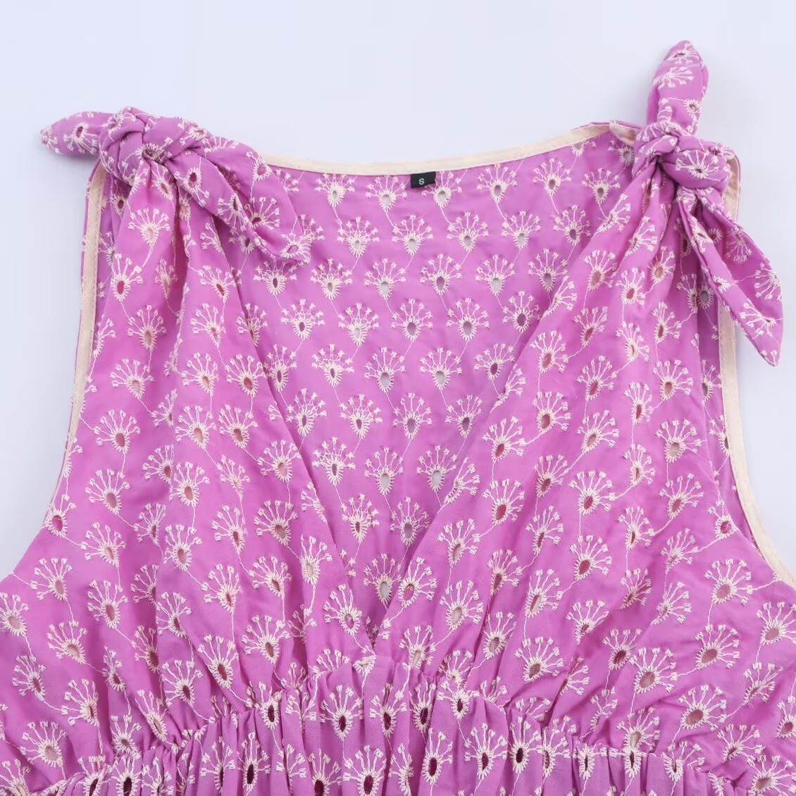 Top con fiocco a farfalla ricamato - Camicetta da donna in stile europeo KUN-00127