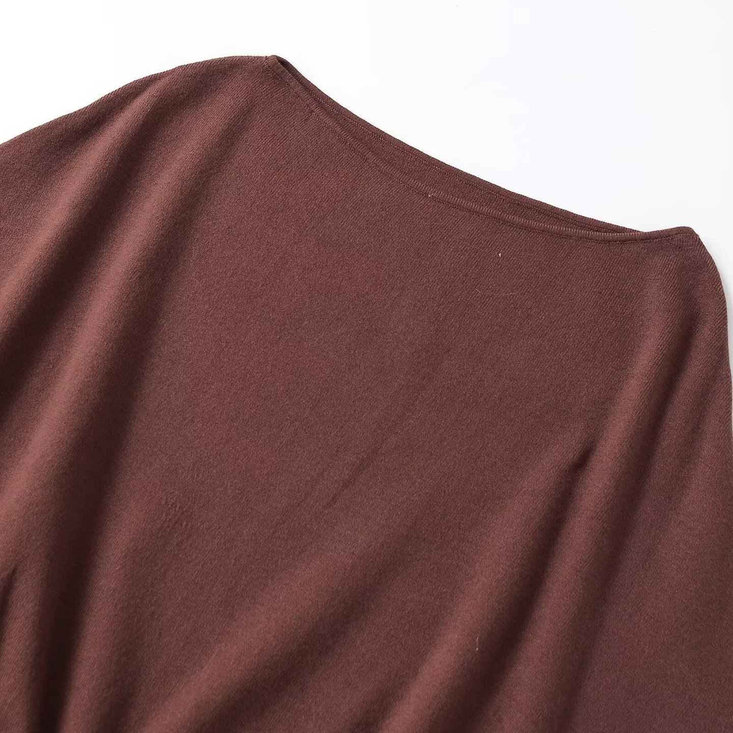 Top in maglia con dettaglio a strati e cintura KUN-00003