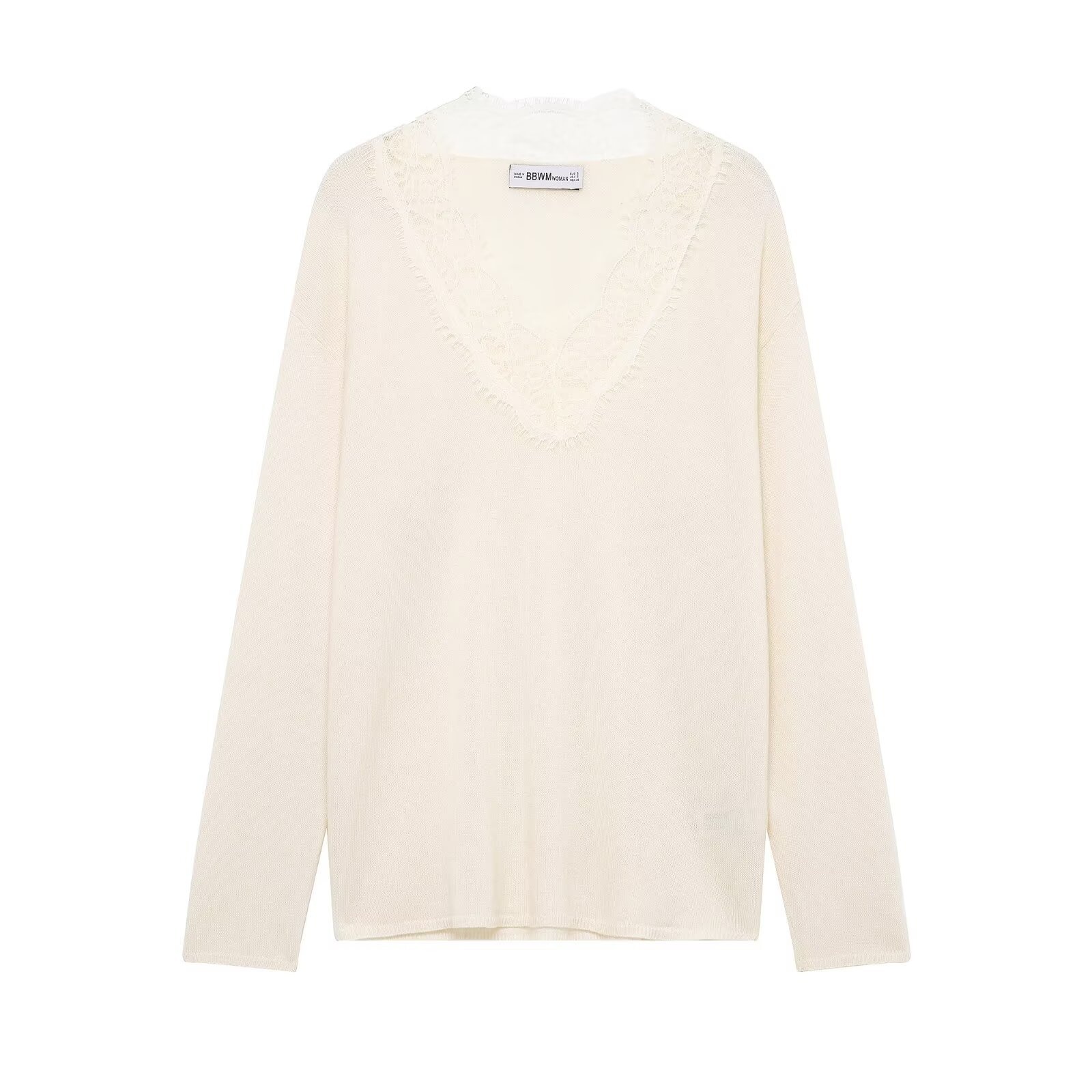 Lace Knit Top - Women's Chic Casual Sweater KUN-00009