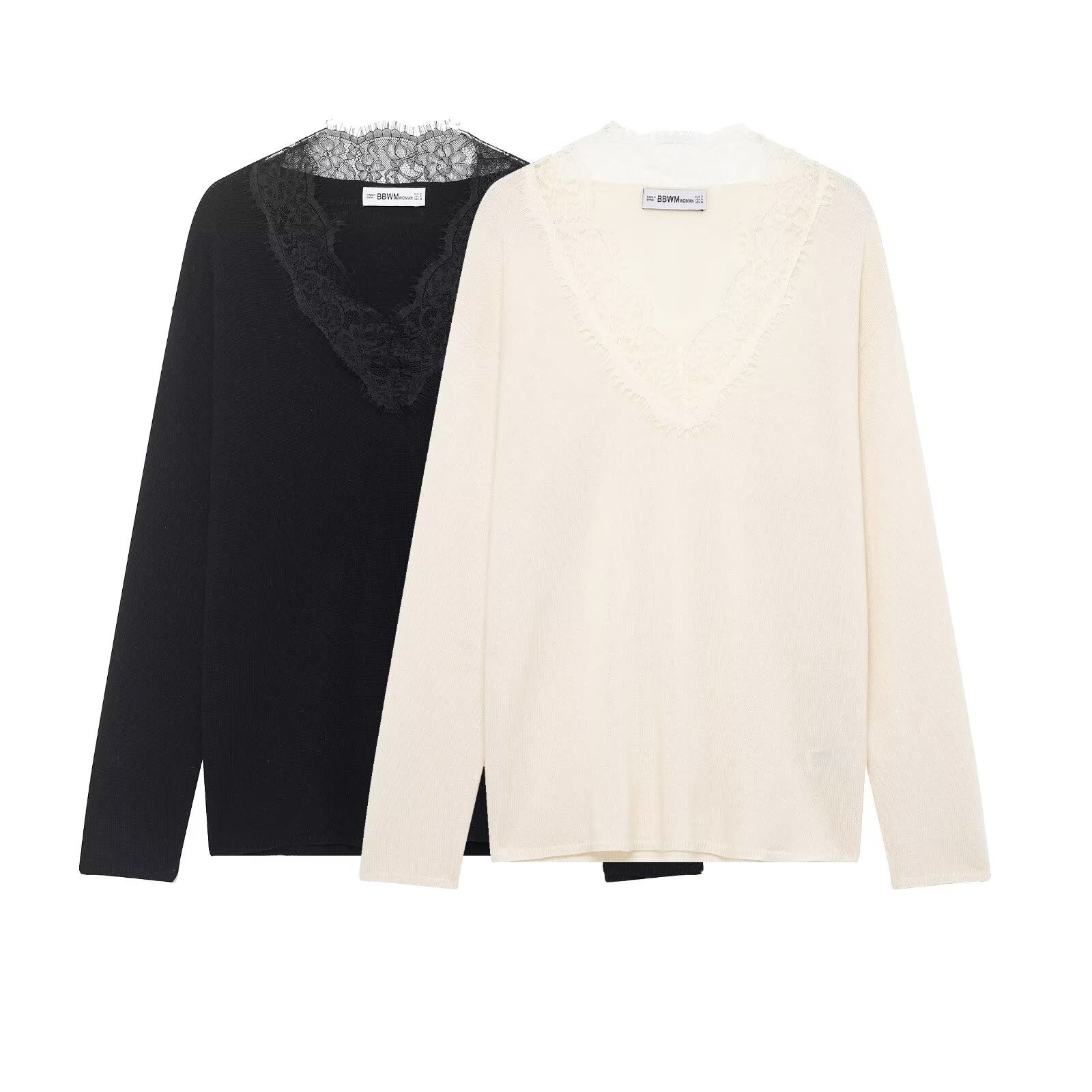 Lace Knit Top - Women's Chic Casual Sweater KUN-00009