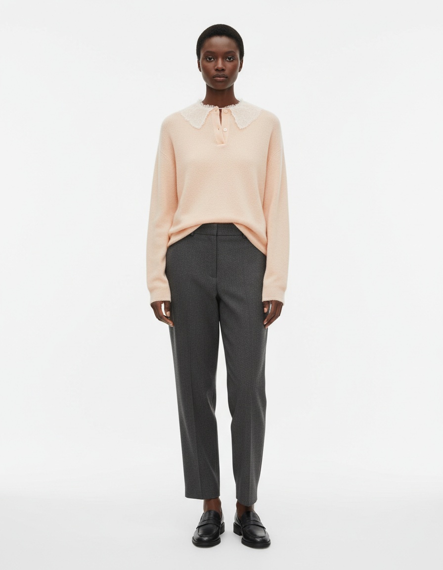 Lace Knit Top - Women's Chic Casual Sweater KUN-00009