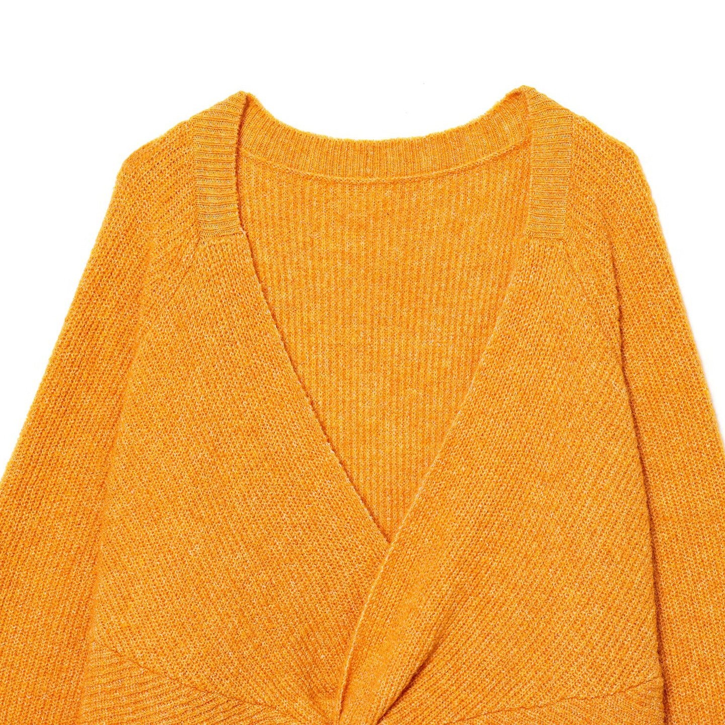 Maglia a maniche lunghe con laccetti sul retro - Elegante stile europeo KUN-00011