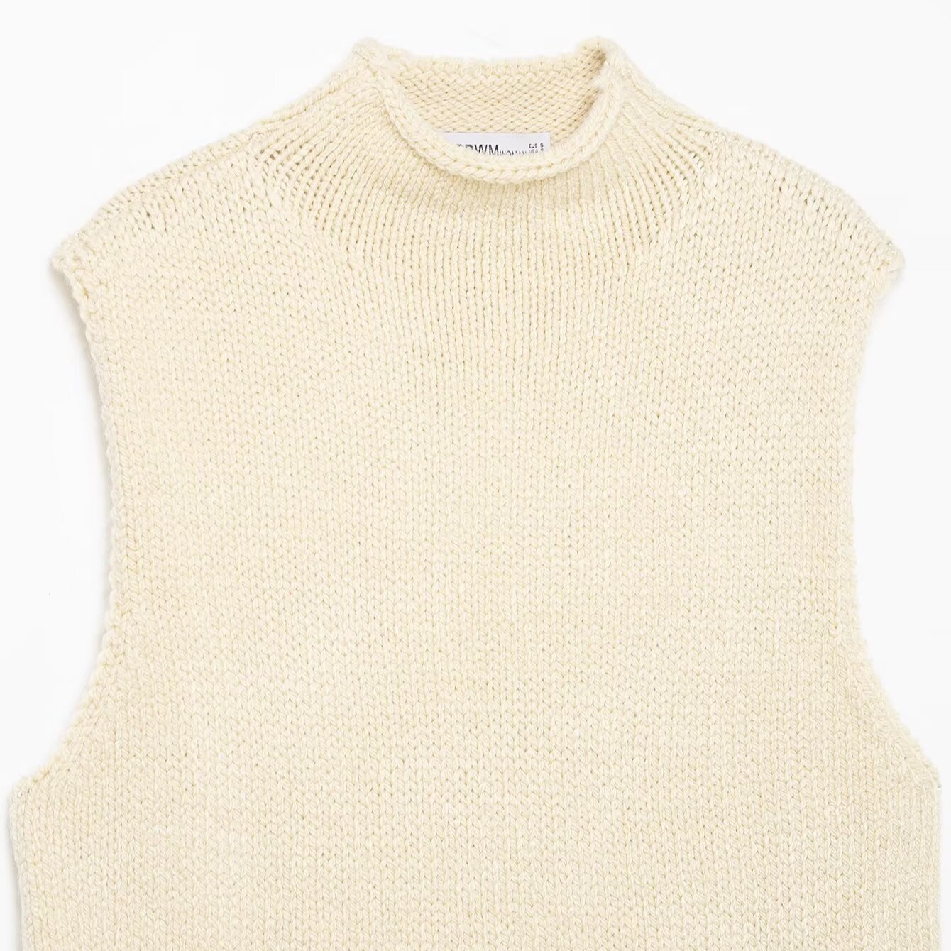 Gilet in maglia - Elegante top asimmetrico senza maniche da donna KUN-00013