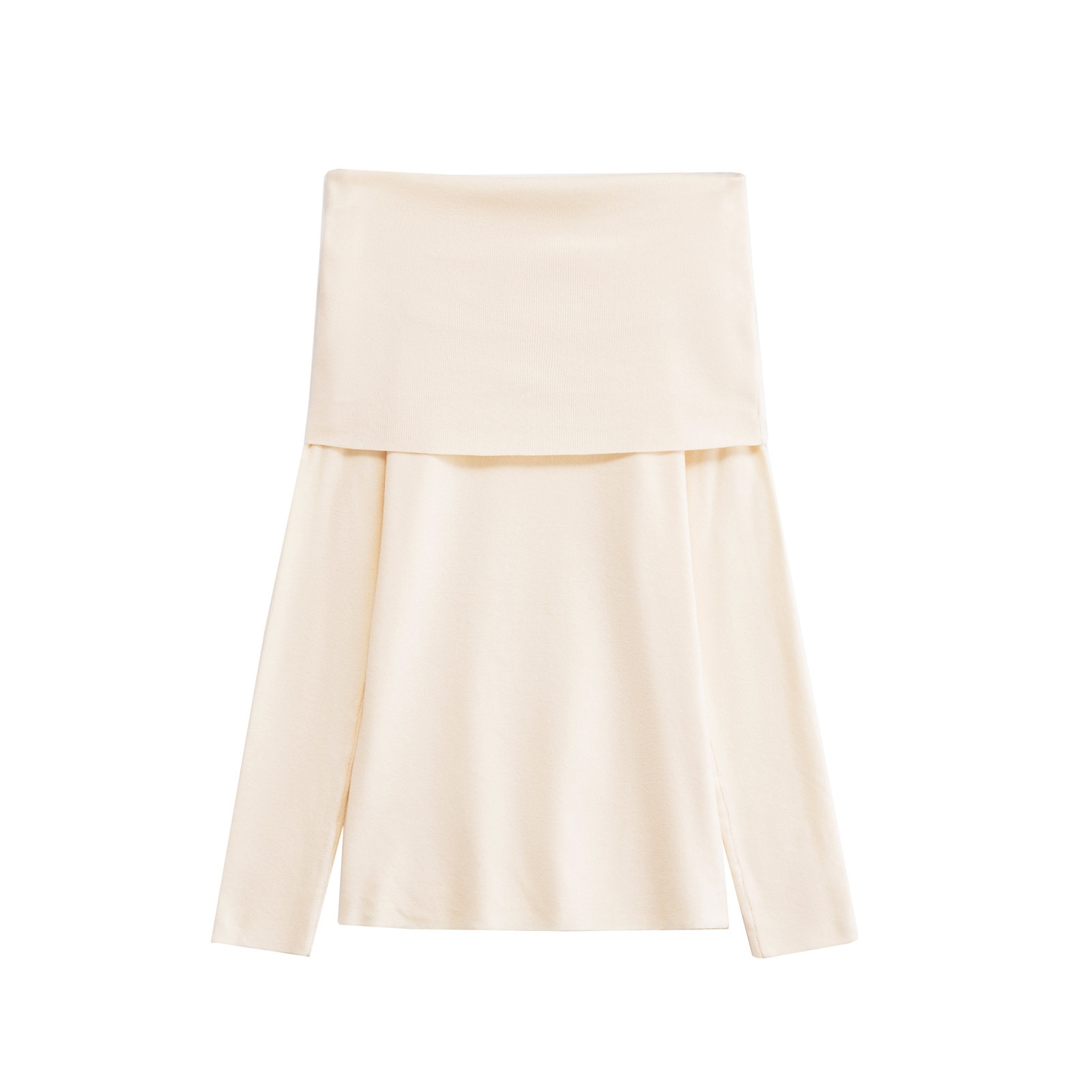 Top a fascia in maglia con spalle scoperte, vestibilità aderente e arricciature KUN-00033