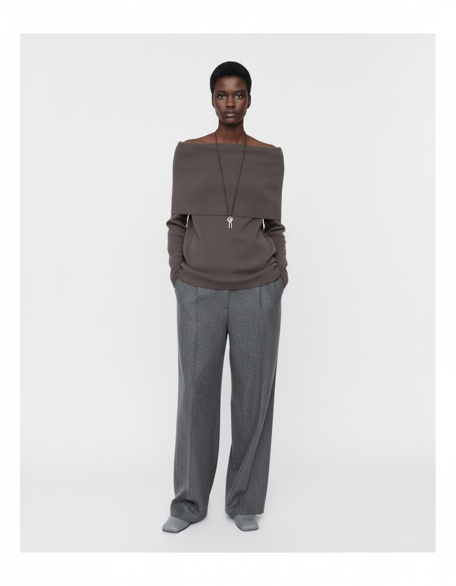 Top a fascia in maglia con spalle scoperte, vestibilità aderente e arricciature KUN-00033