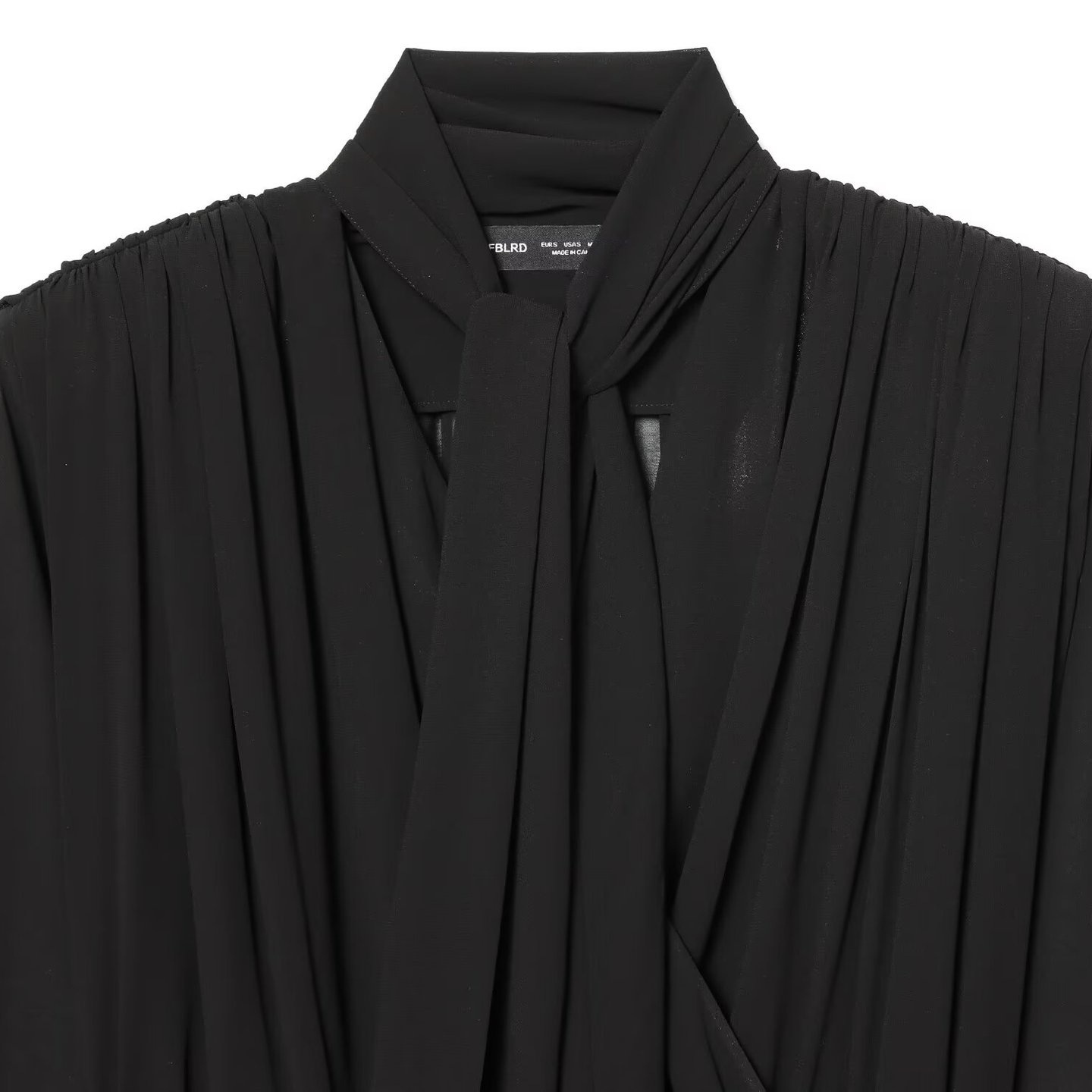 Camicetta in chiffon elegante con drappeggio KUN-00037