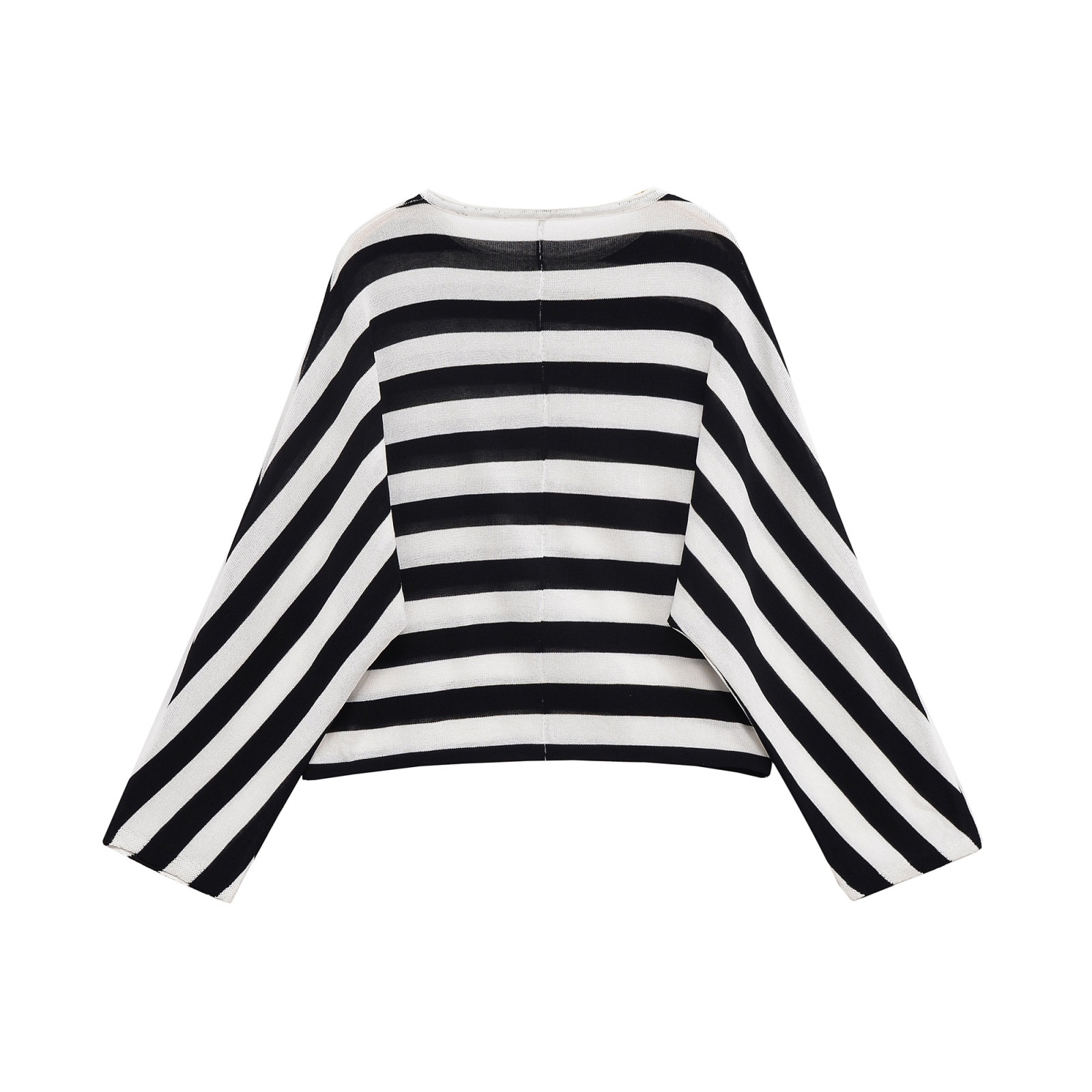 Top a maniche a pipistrello a righe - Camicetta alla moda in stile europeo KUN-00041