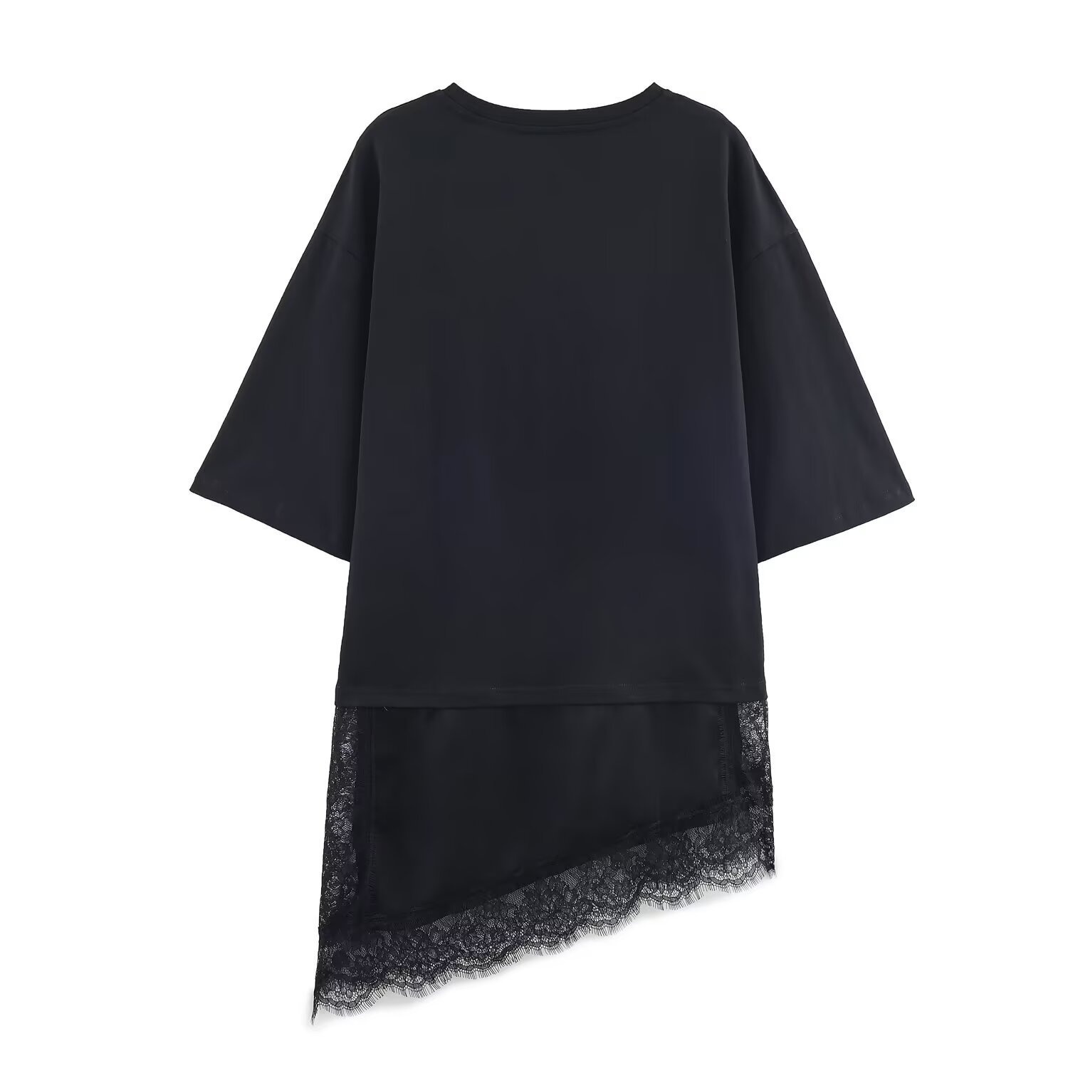 T-shirt con inserti in pizzo - Stile europeo di tendenza KUN-00020
