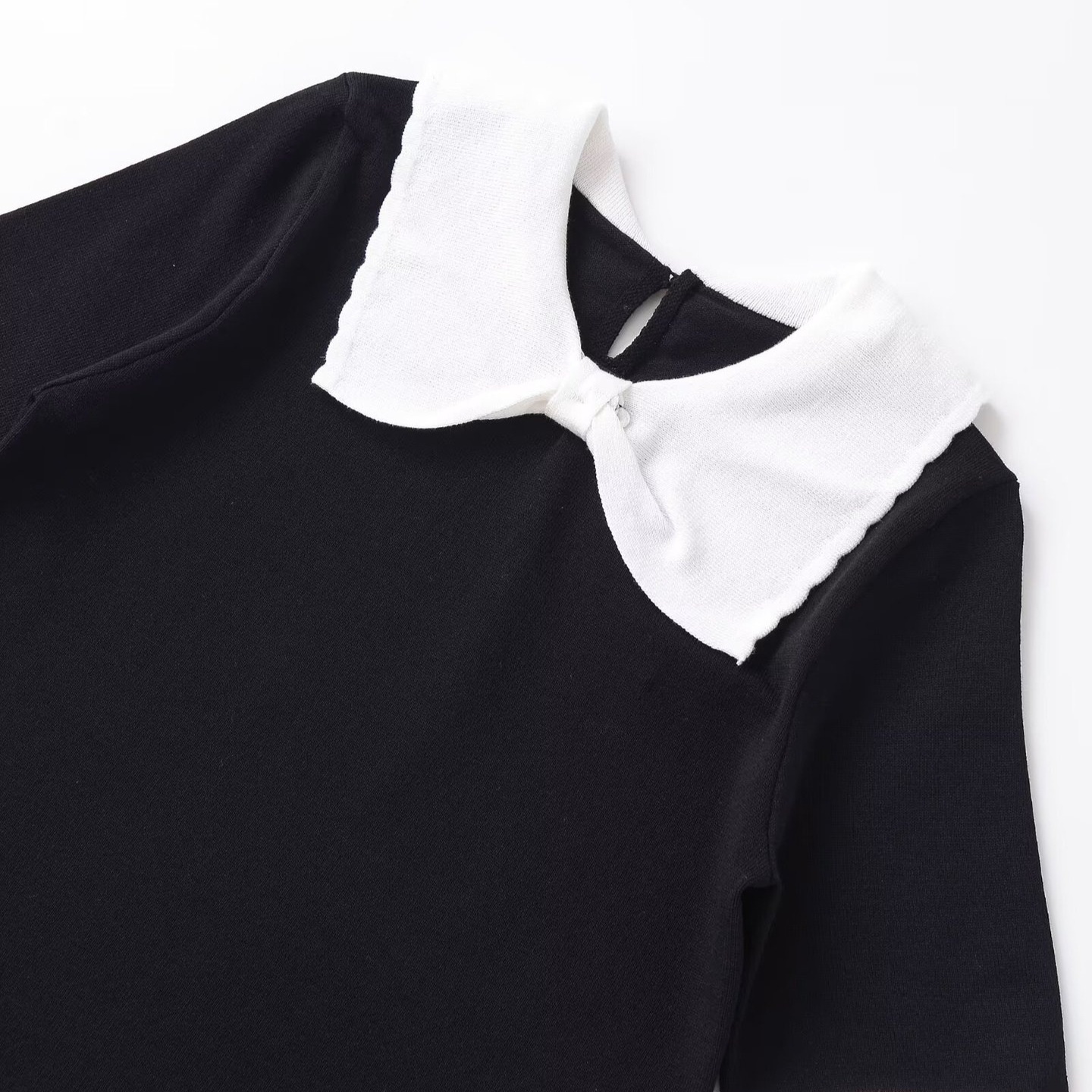 Polo da donna in maglia con fiocco - Stile europeo KUN-00022