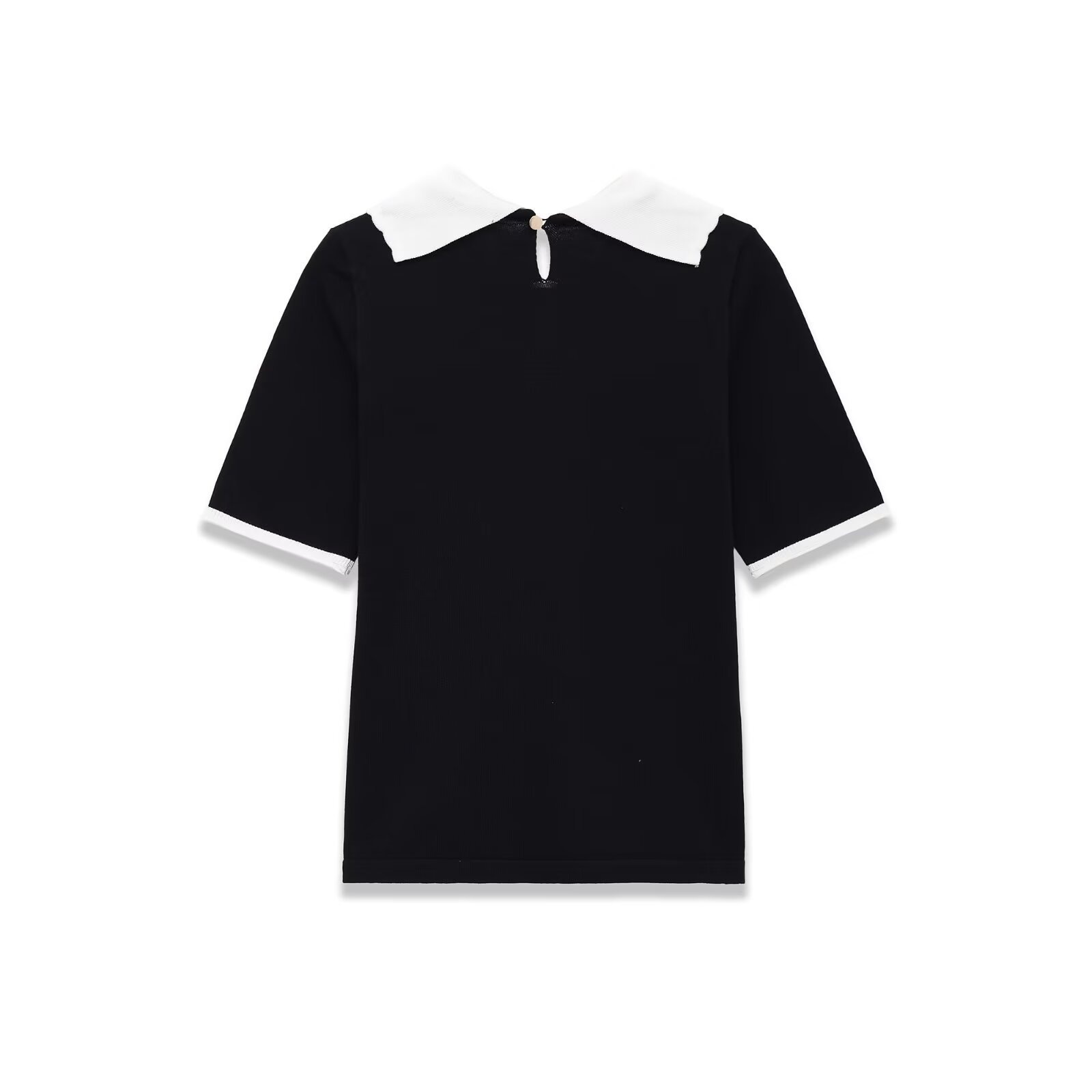 Polo da donna in maglia con fiocco - Stile europeo KUN-00022