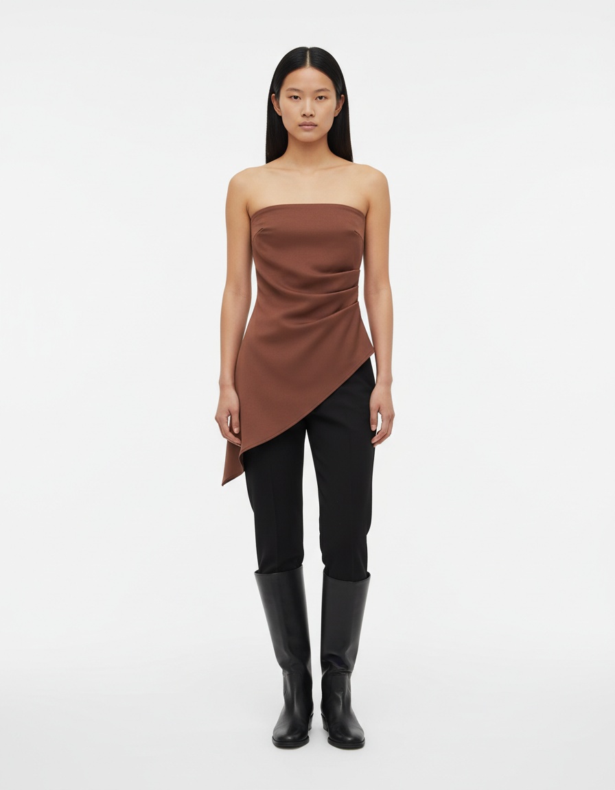 Top a fascia in maglia, versatile ed elegante, modello KUN-00004