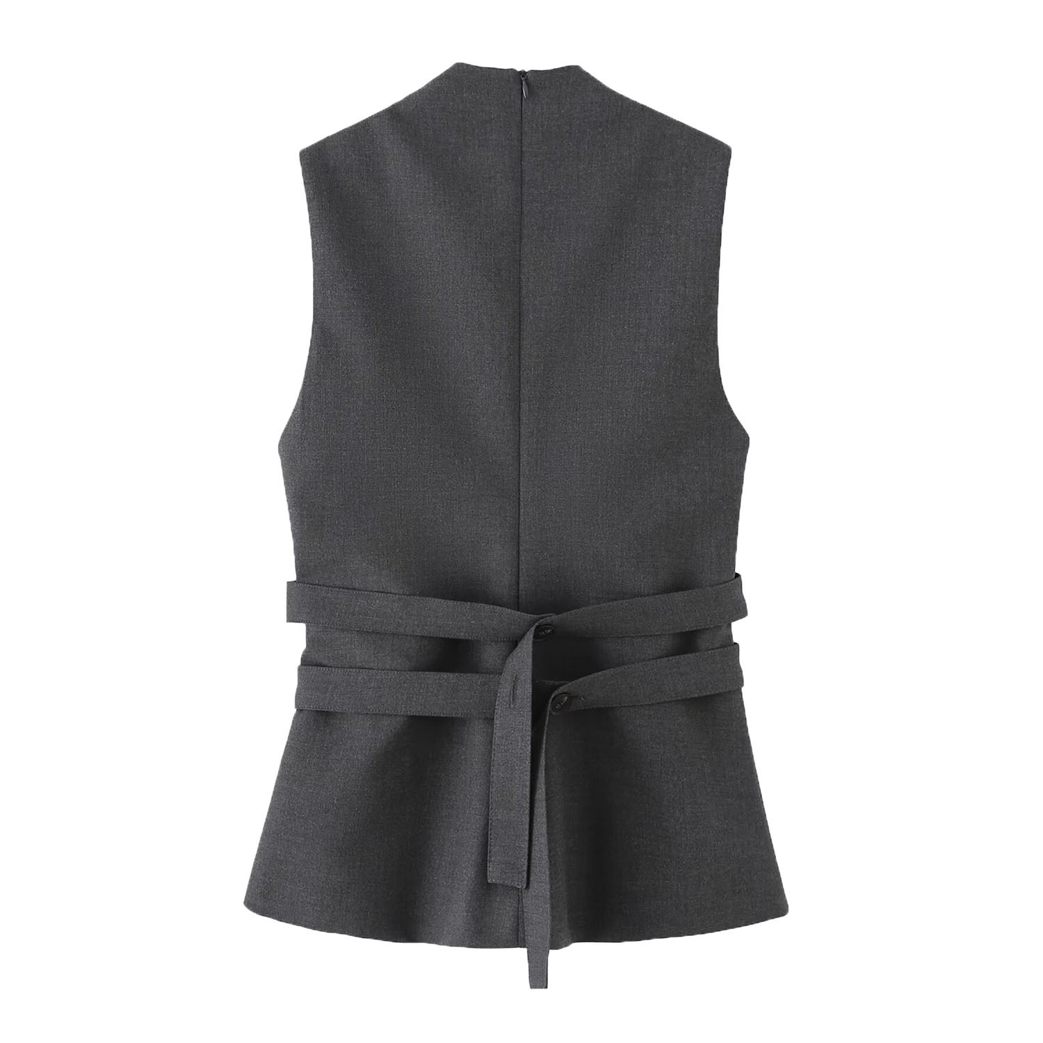 Canotta in maglia senza maniche con bottoni - Chic e alla moda KUN-00018