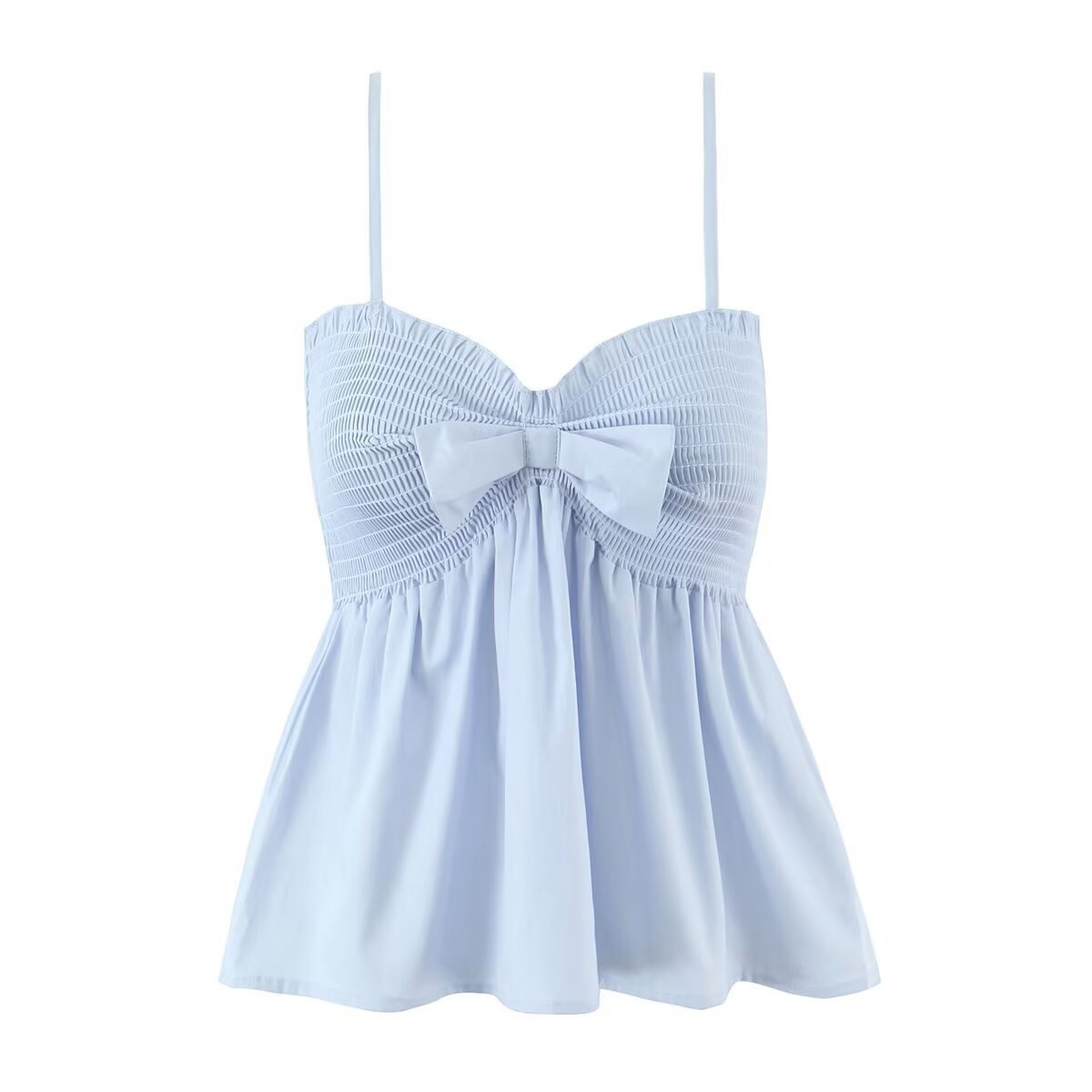 Top a canotta da donna con fiocco e volant KUN-00020