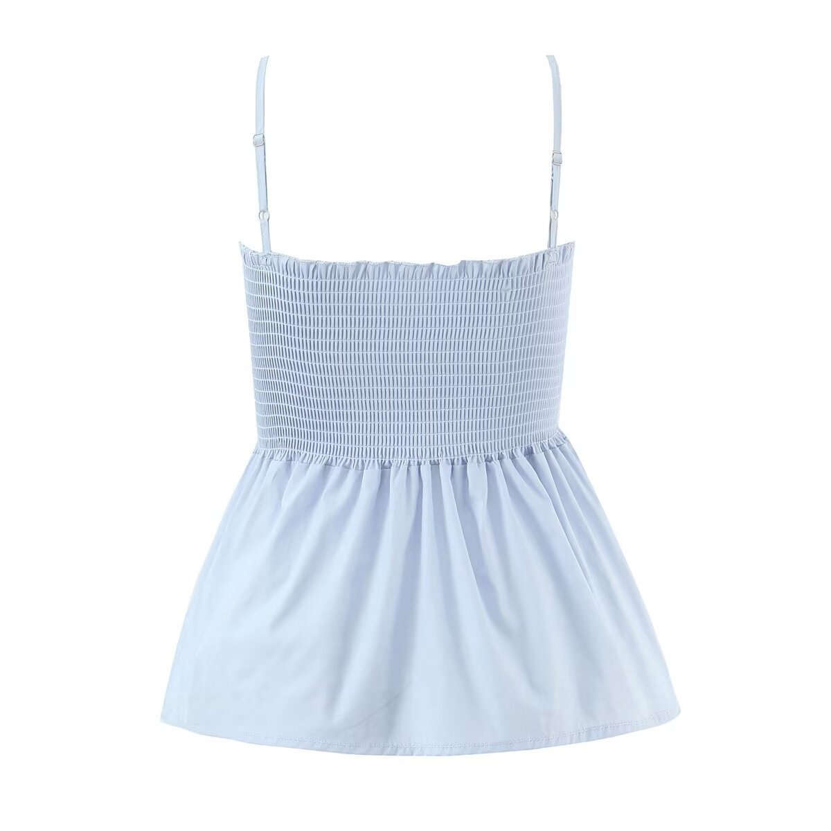 Top a canotta da donna con fiocco e volant KUN-00020