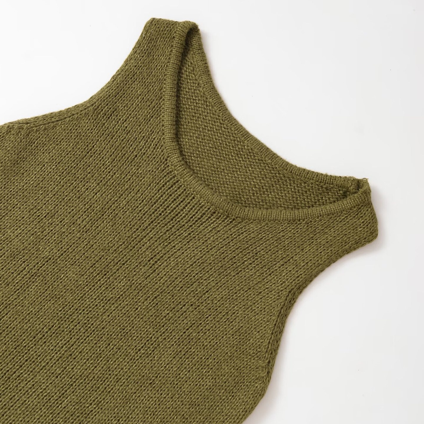 Maglietta in maglia di cotone - T-shirt casual di tendenza in stile europeo KUN-00024