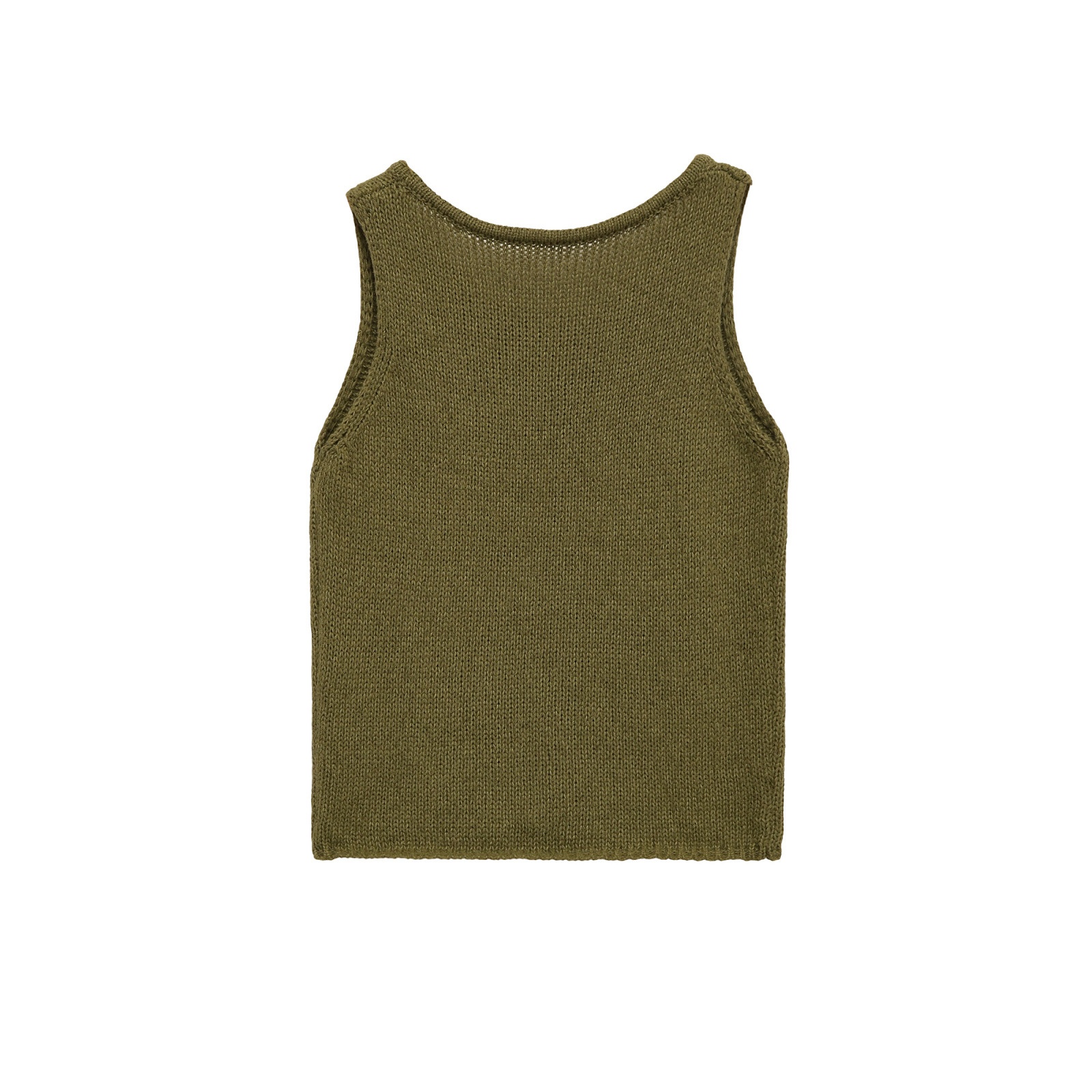 Maglietta in maglia di cotone - T-shirt casual di tendenza in stile europeo KUN-00024