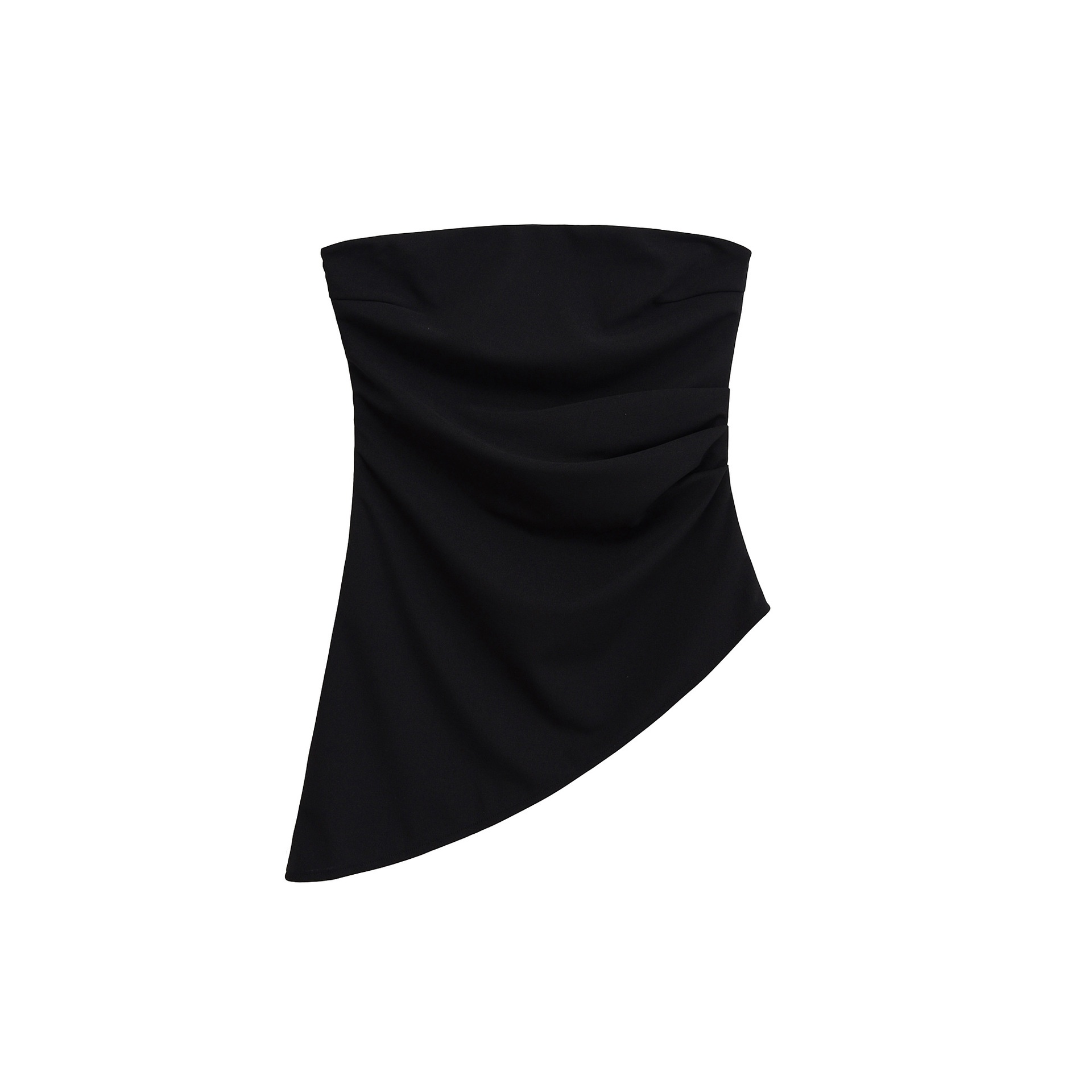 Top asimmetrico arricciato dalla vestibilità slim KUN-00027