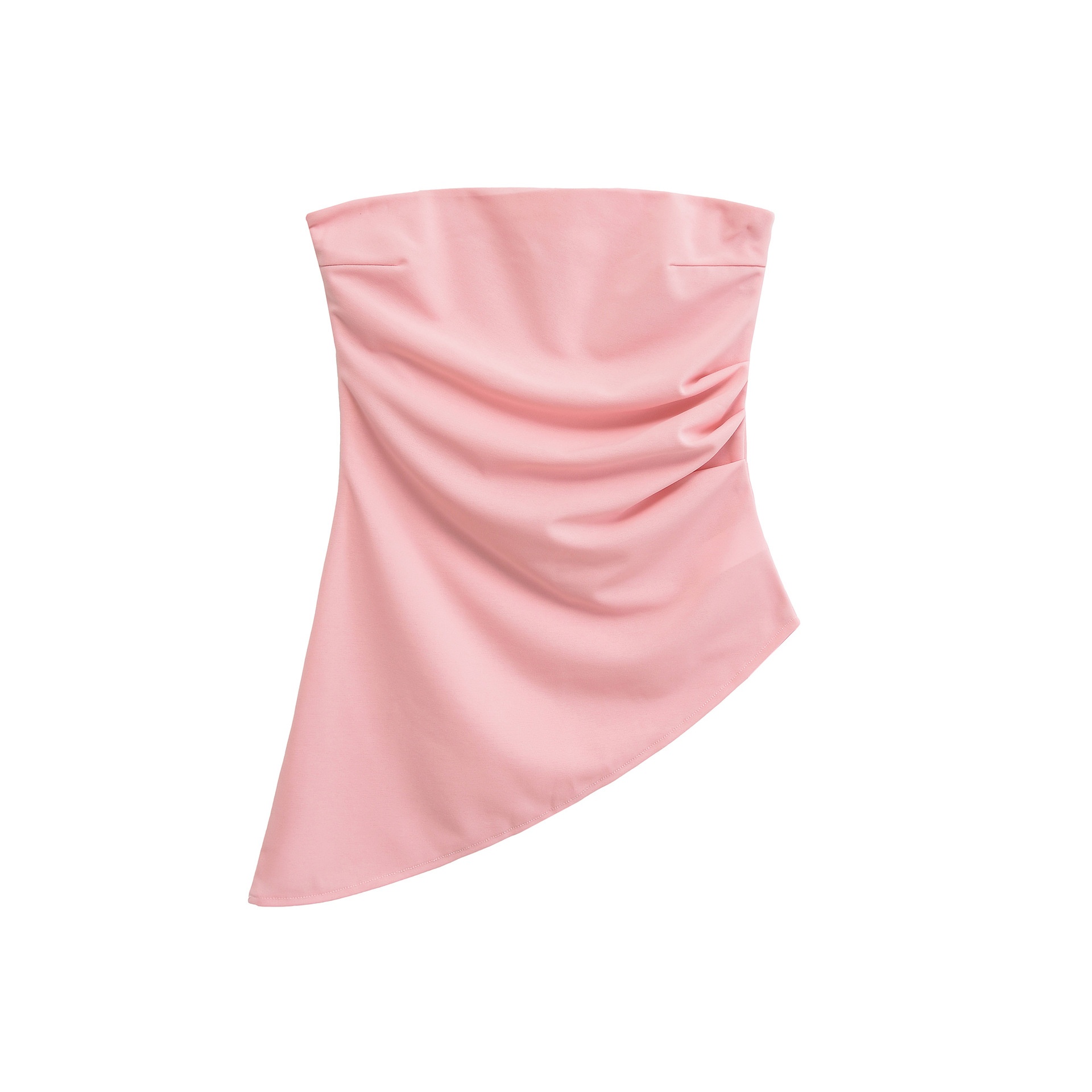 Top asimmetrico arricciato dalla vestibilità slim KUN-00027