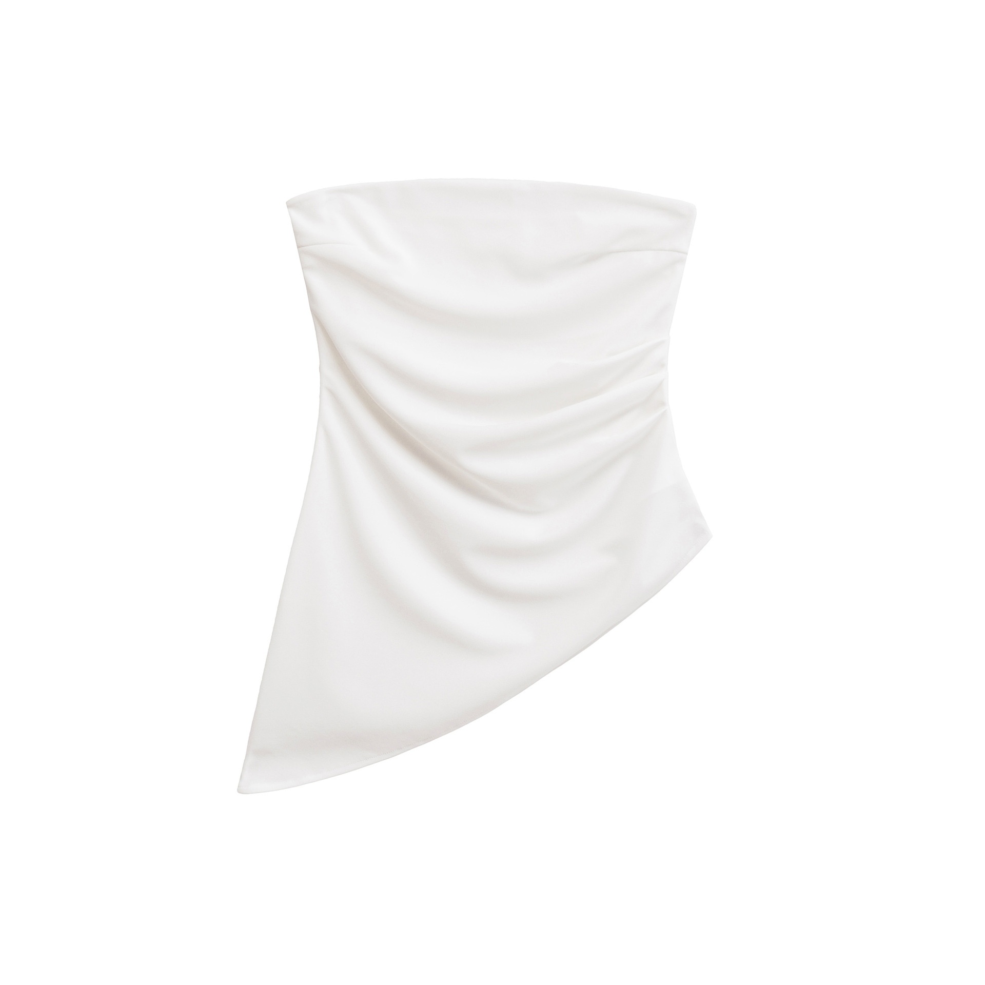 Top asimmetrico arricciato dalla vestibilità slim KUN-00027