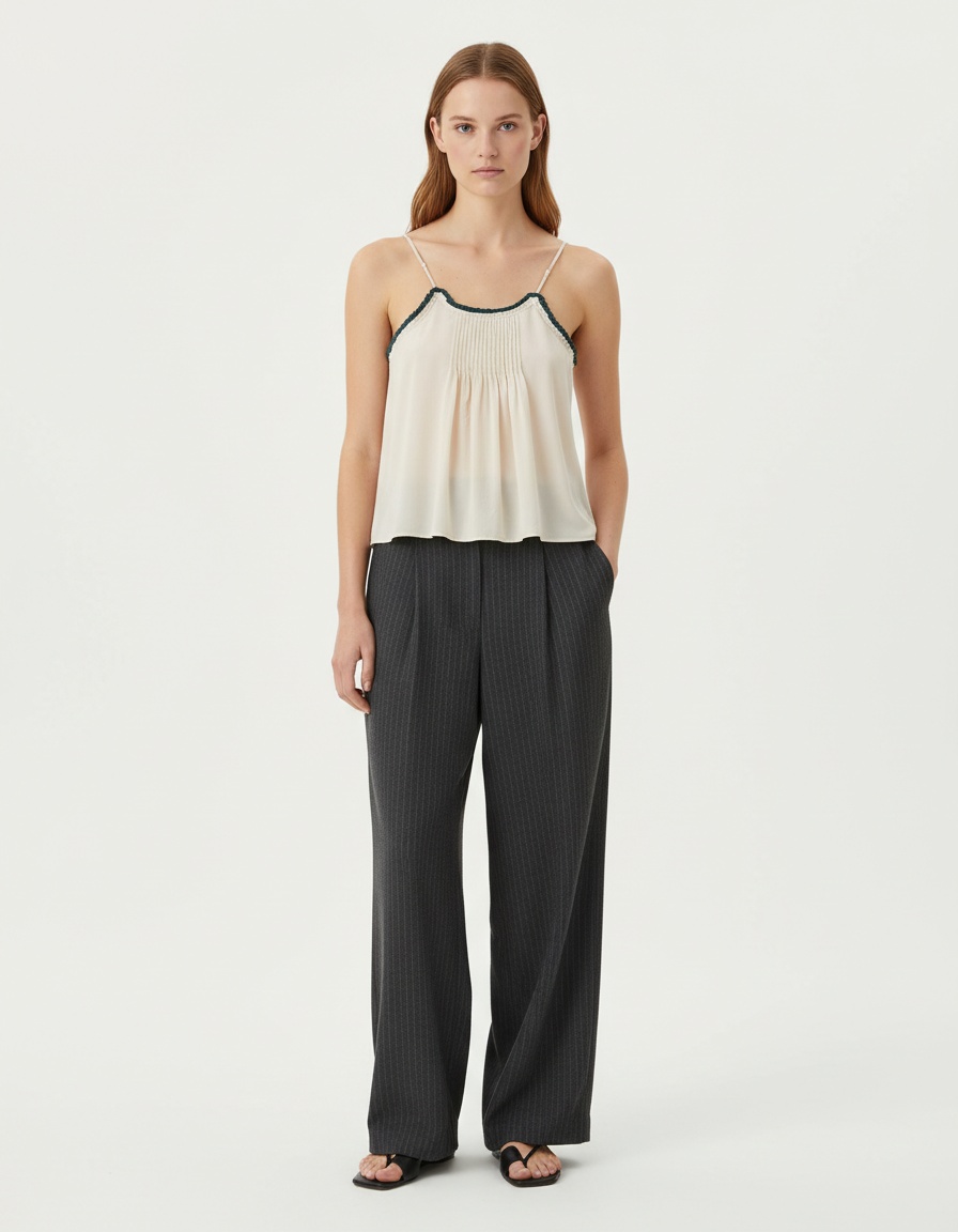 Top da donna con inserti a blocchi di colore - Stile chic europeo KUN-00030