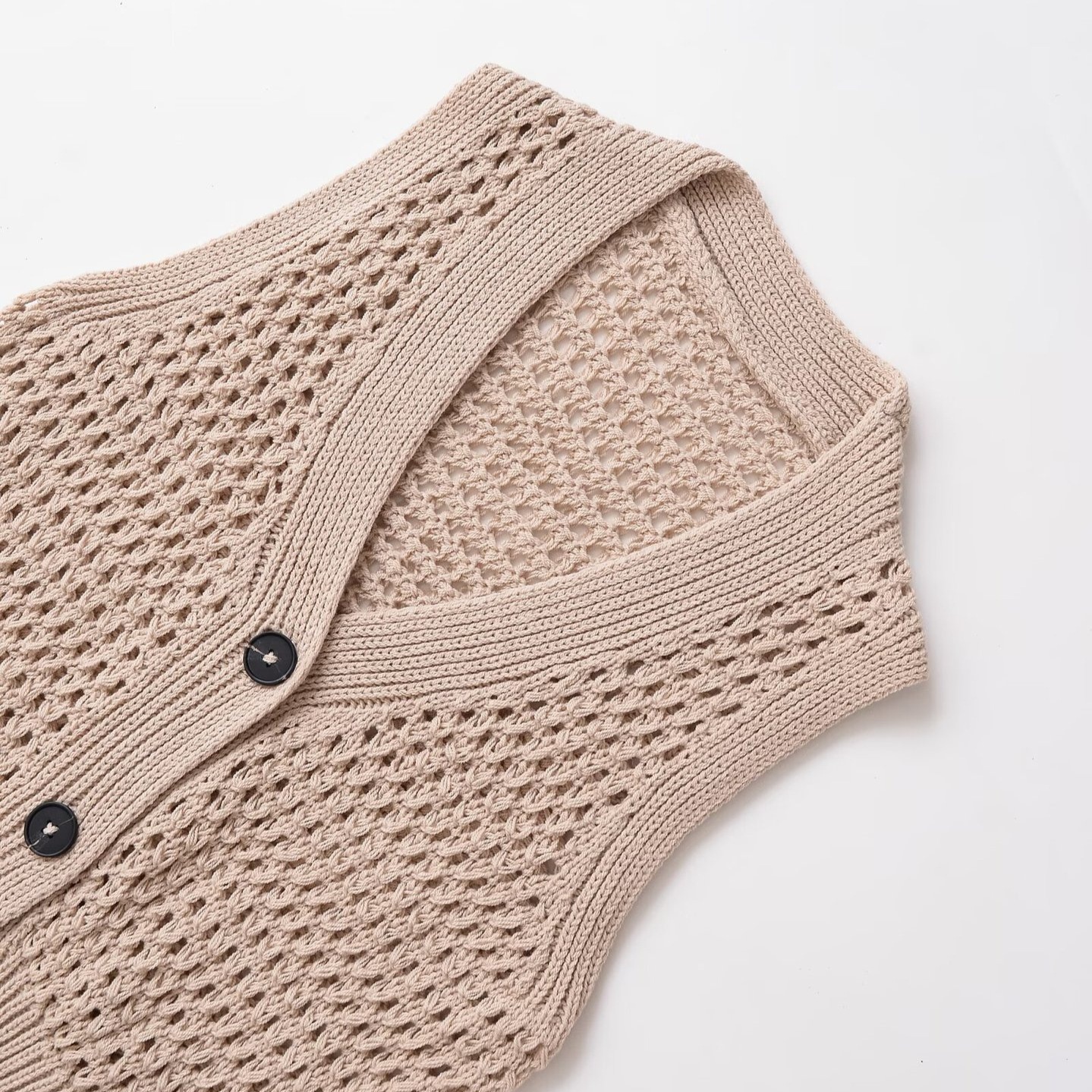 Gilet in maglia senza maniche con scollo a V, cardigan top KUN-00031