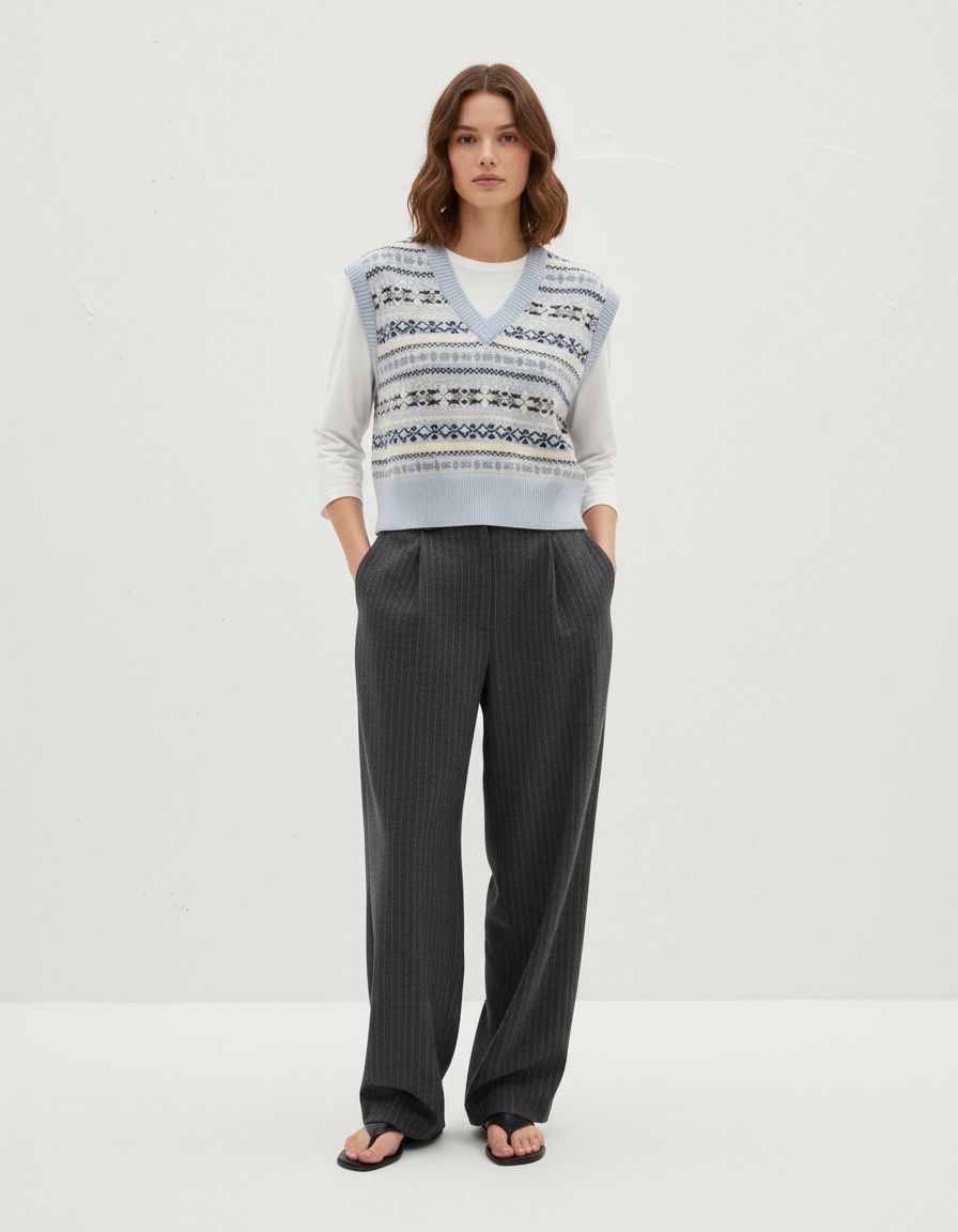 Gilet elegante retrò senza maniche KUN-00037