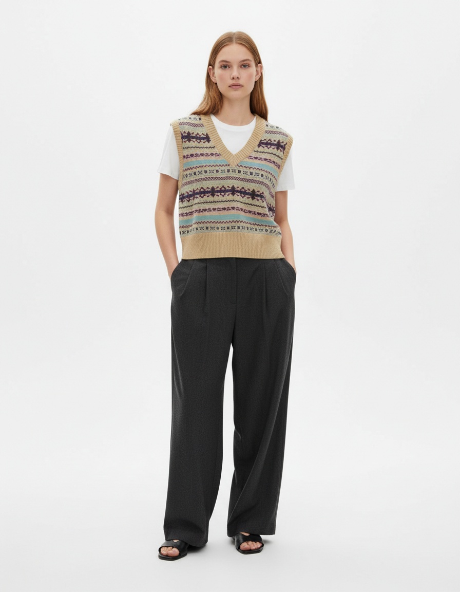 Gilet elegante retrò senza maniche KUN-00037