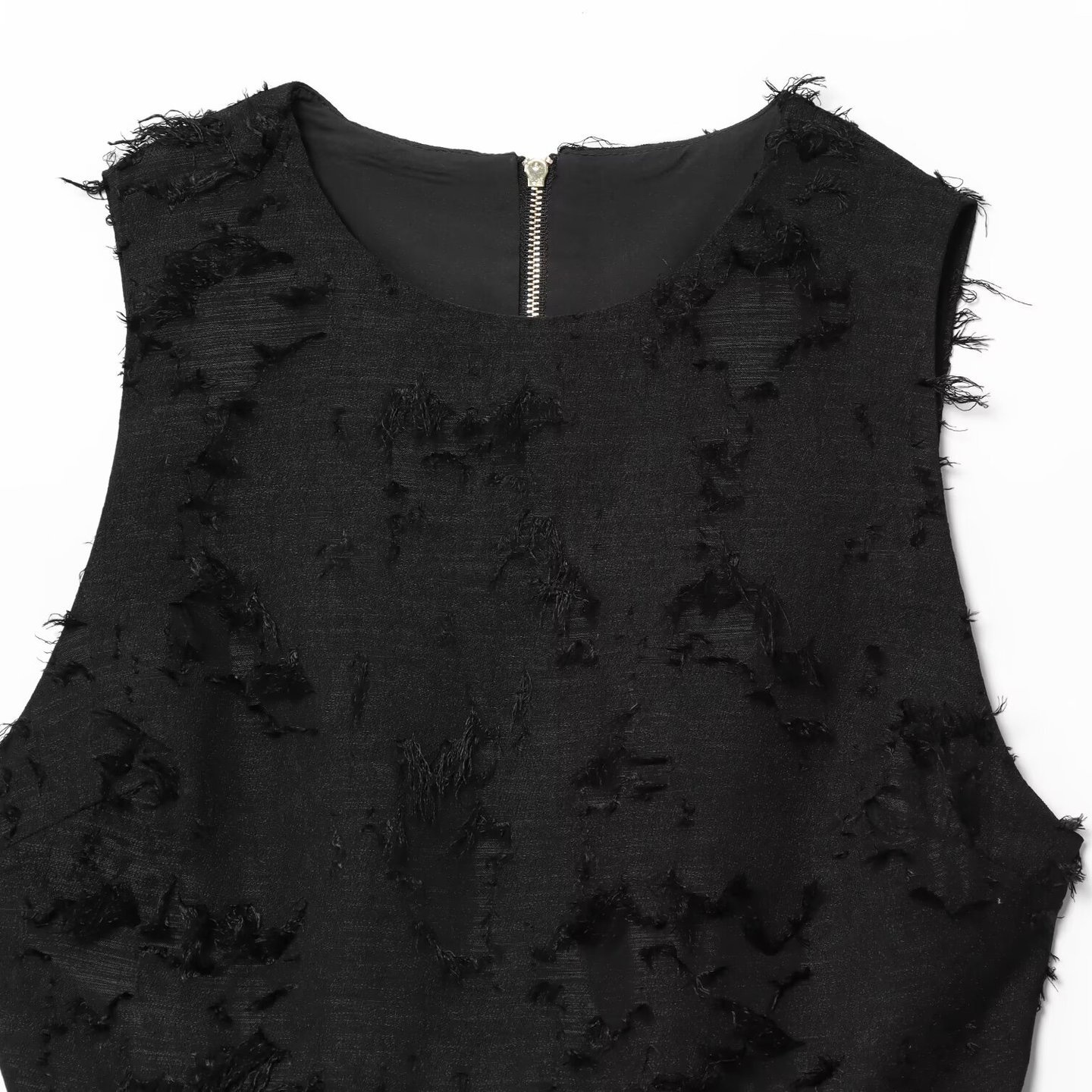 Gonna in denim da donna con orlo e frange - Modello grintoso KUN-00045