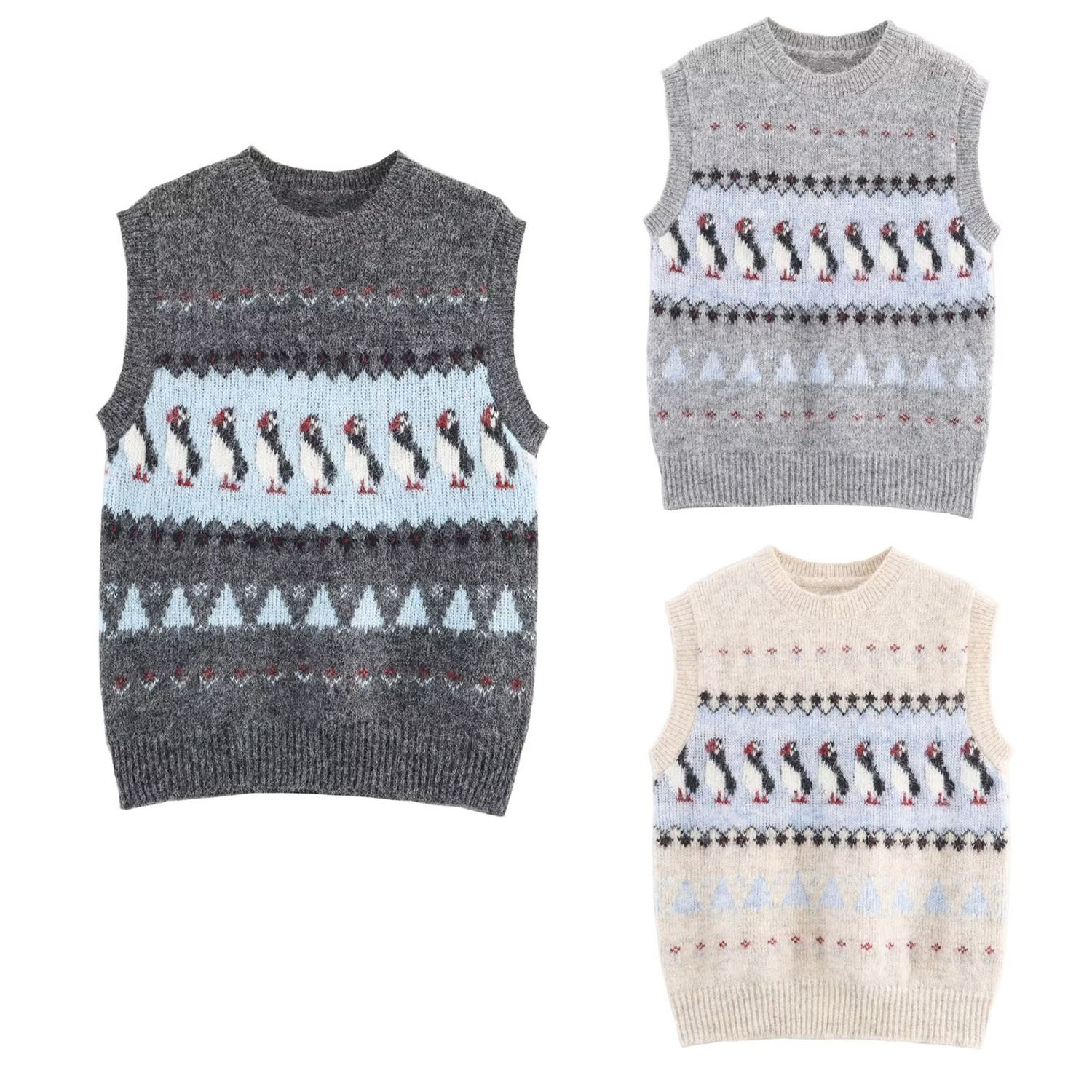 Gilet in maglia jacquard - Trendy & Stylish KUN-00063