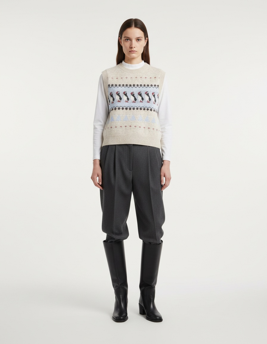 Gilet in maglia jacquard - Trendy & Stylish KUN-00063