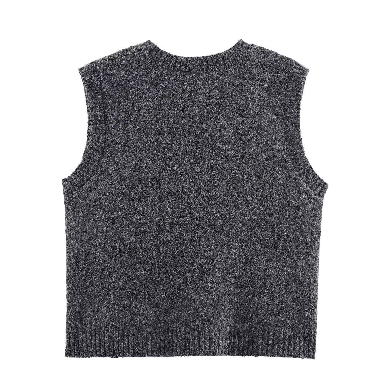 Gilet in maglia con stampa floreale 3D, elegante canotta KUN-00069