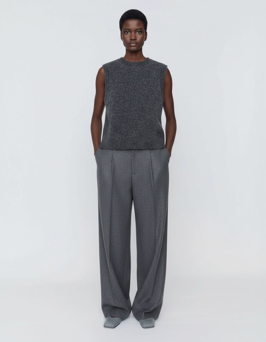 Gilet in maglia con stampa floreale 3D, elegante canotta KUN-00069