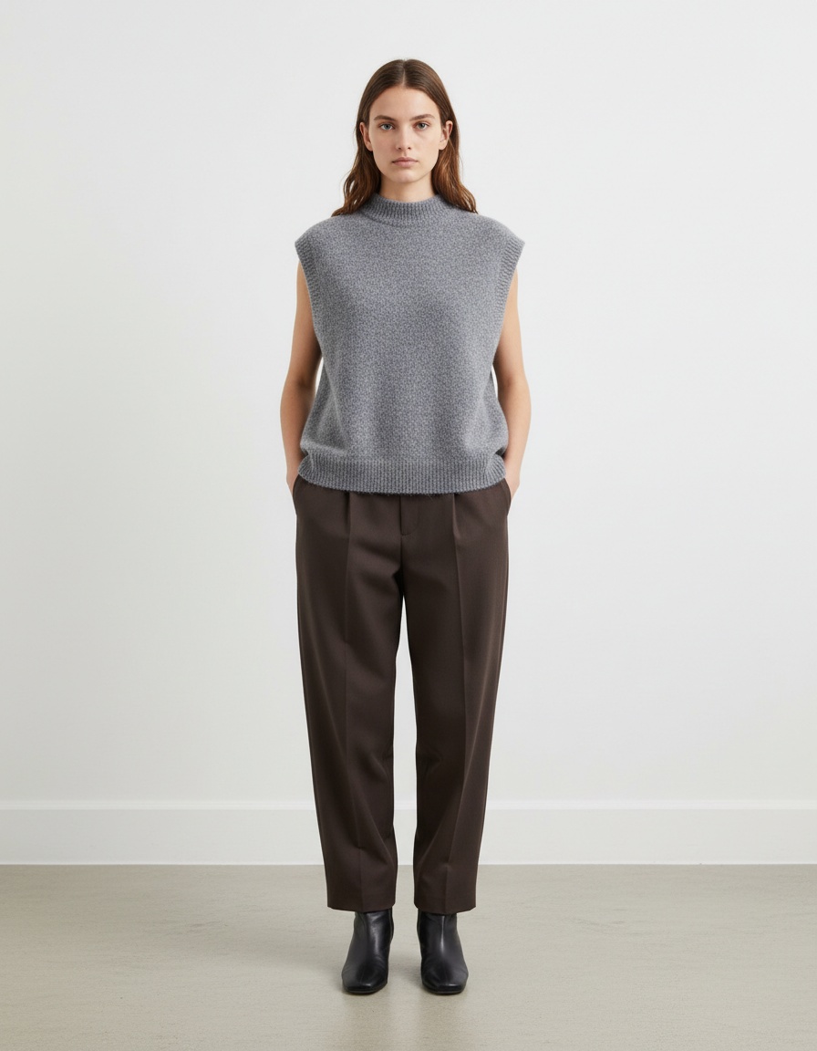 Gilet floreale lavorato a maglia - Top senza maniche alla moda in stile europeo KUN-00071