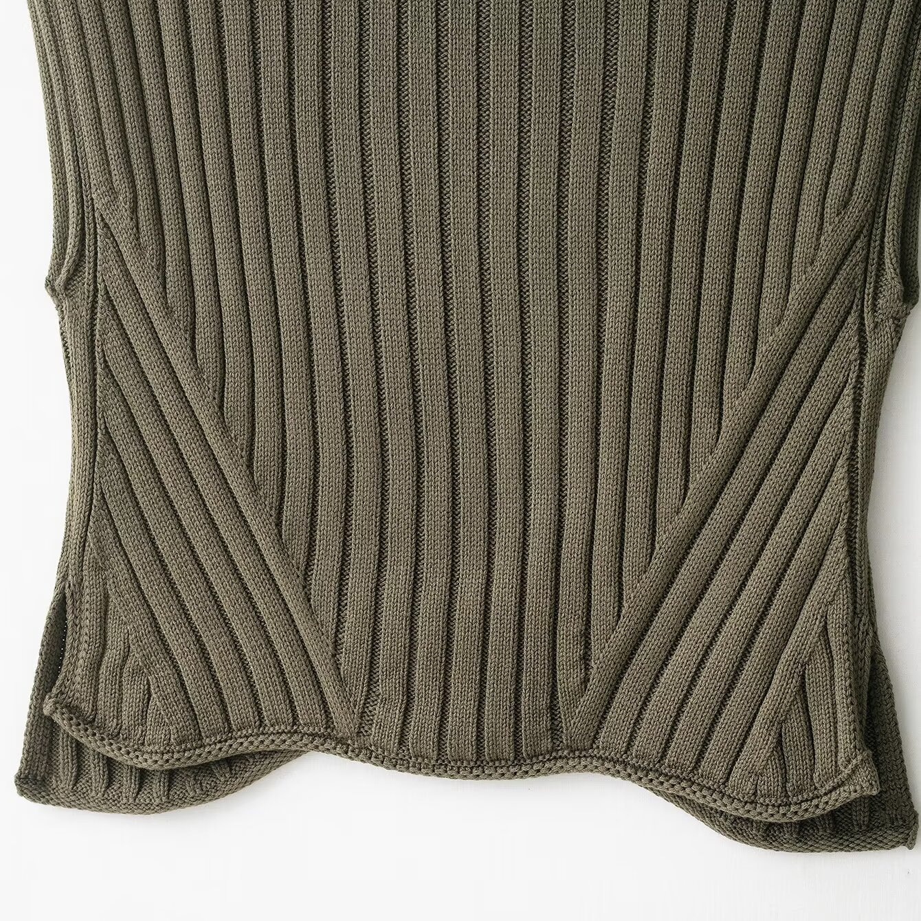 Gilet in maglia a collo alto senza maniche, top alla moda KUN-00072