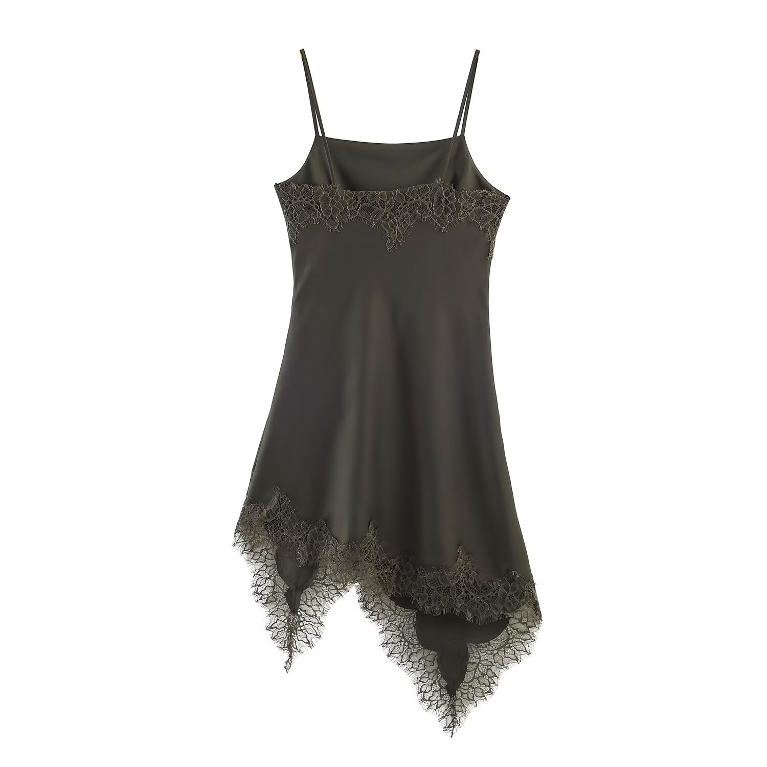 Top a canotta in pizzo verde, stile classico di lingerie KUN-00078
