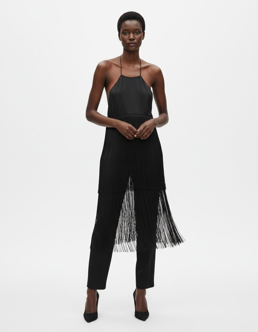 Top all'americana in velluto con nappina - Stile europeo KUN-00081