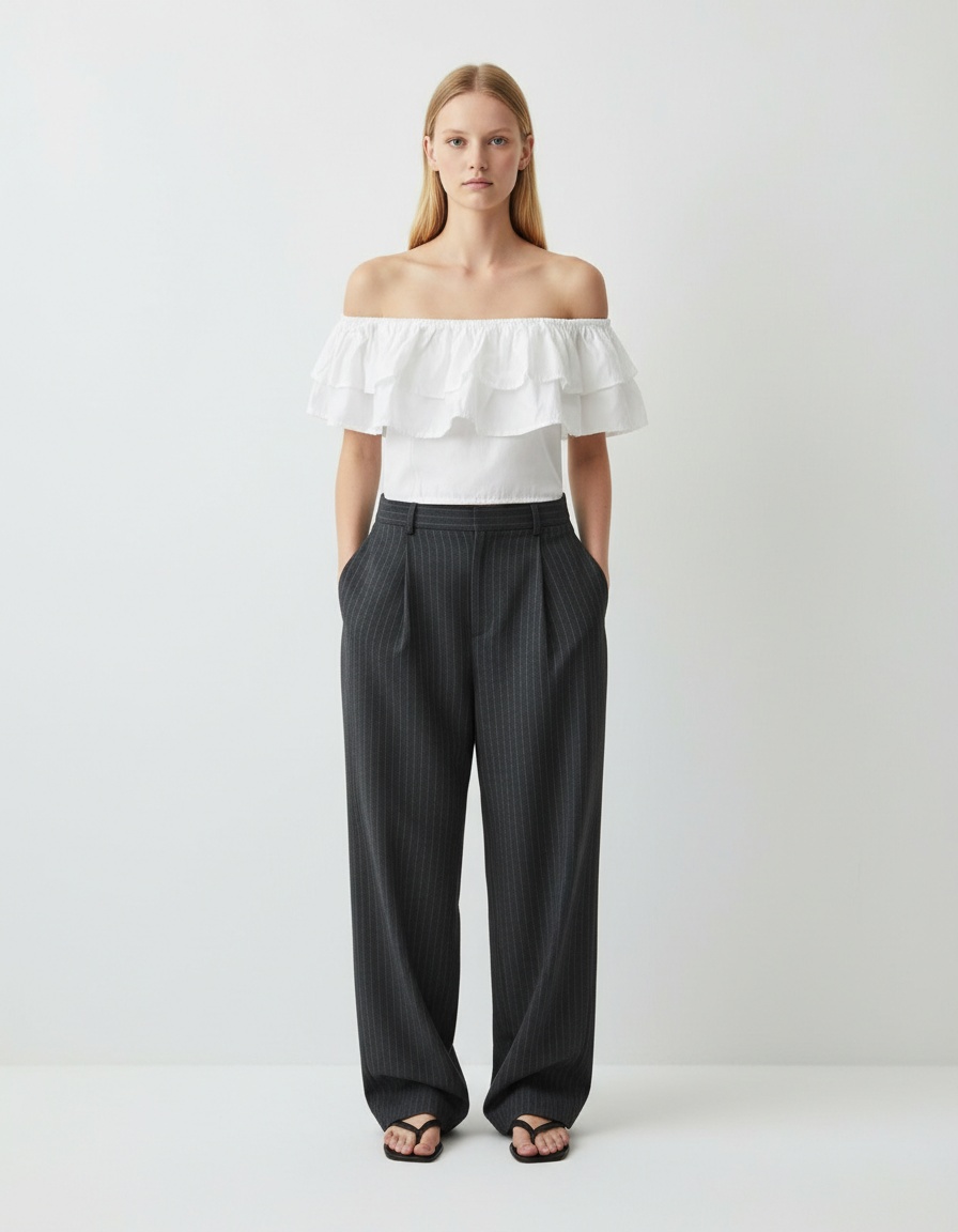 Top da donna a spalle scoperte - Elegante e versatile KUN-00090