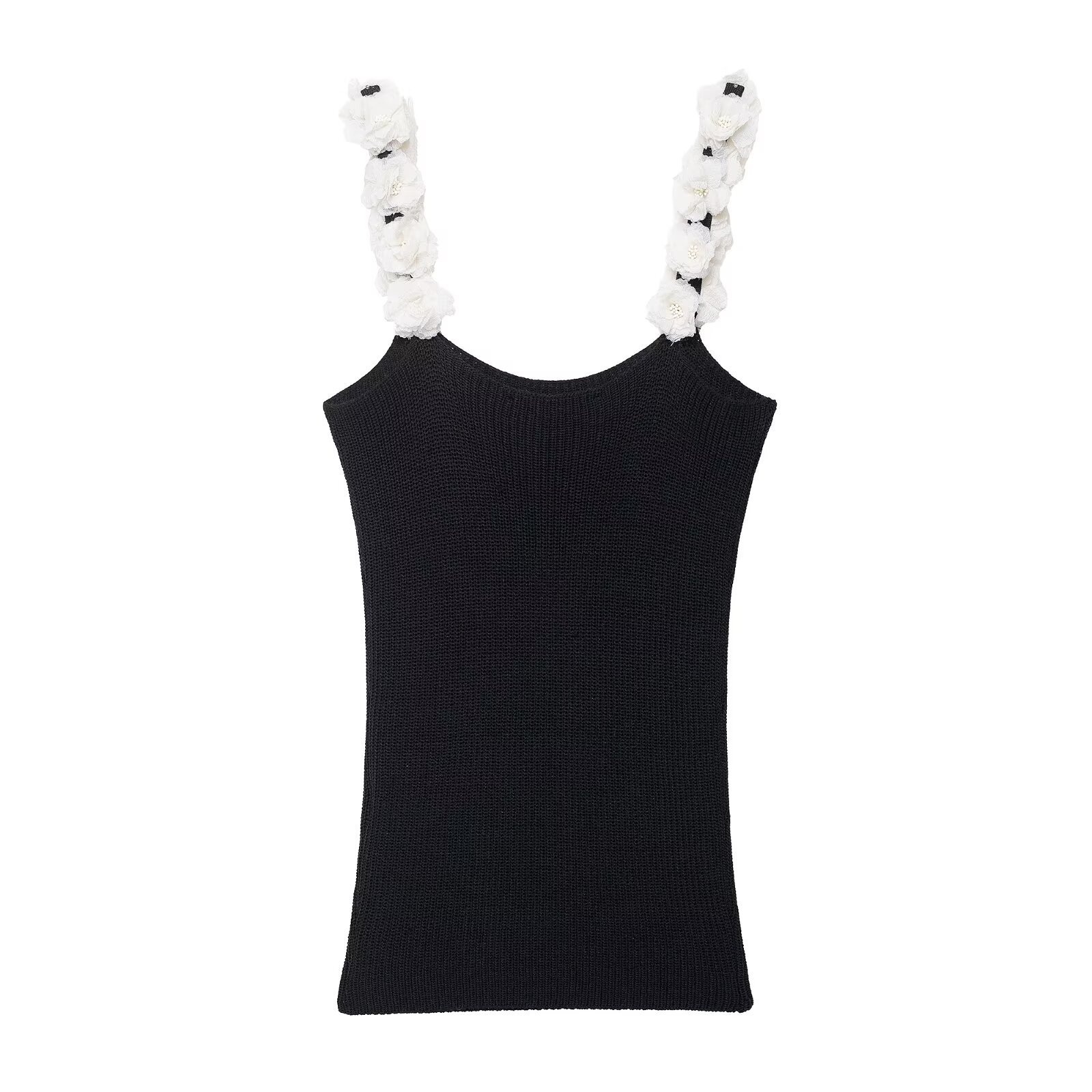 Top in maglia a fantasia floreale - Stile europeo di tendenza KUN-00095