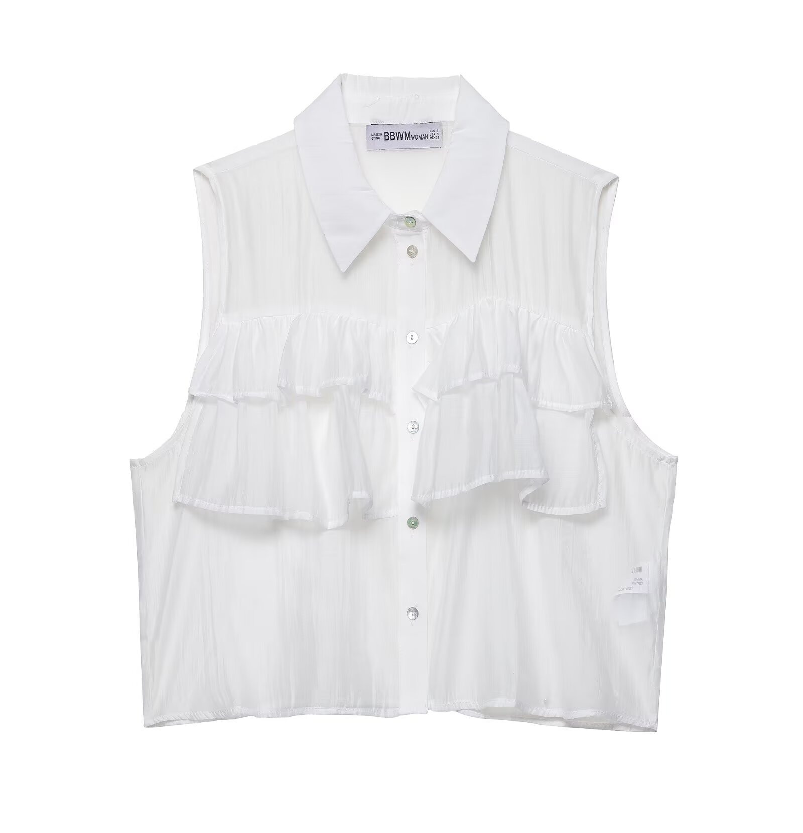 Top da donna semitrasparente a strati - Stile europeo KUN-00097