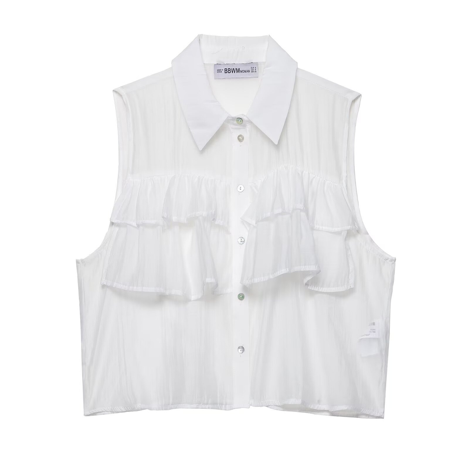 Top da donna semitrasparente a strati - Stile europeo KUN-00097