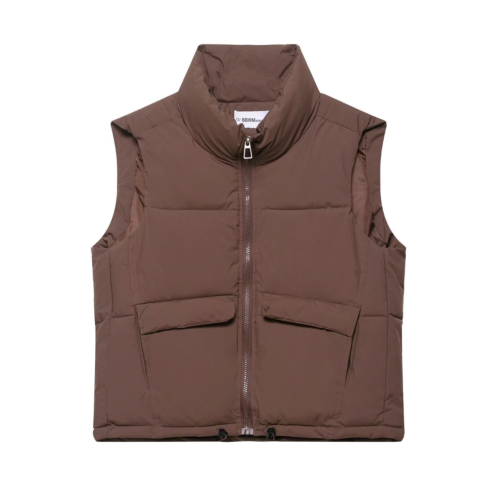 Gilet da donna in cotone, stile europeo, classico, senza maniche, modello KUN-00099