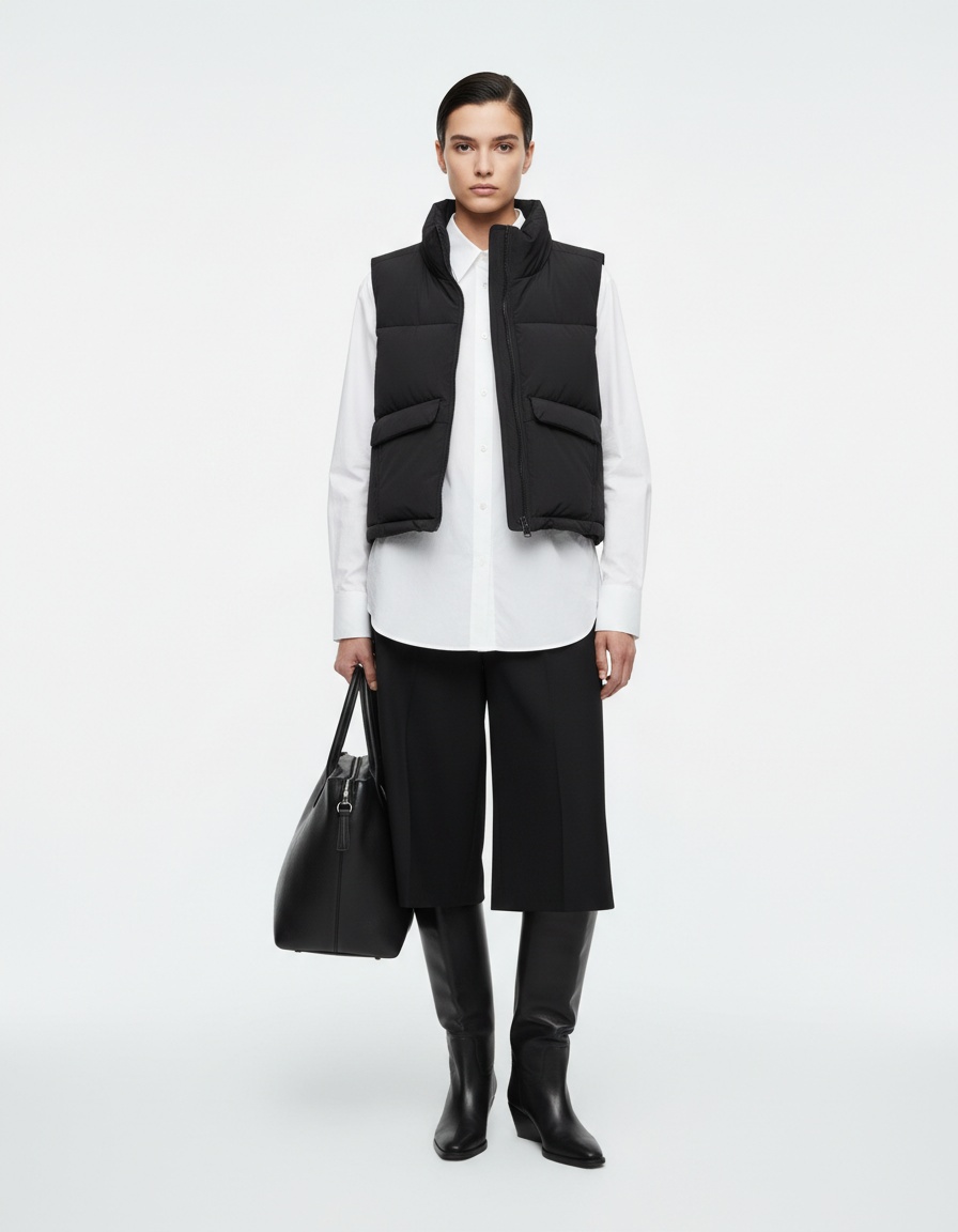 Gilet da donna in cotone, stile europeo, classico, senza maniche, modello KUN-00099