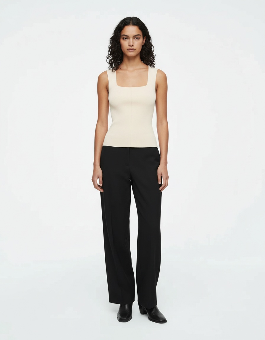 Gilet in maglia con bottoni, senza maniche, canotta KUN-00106