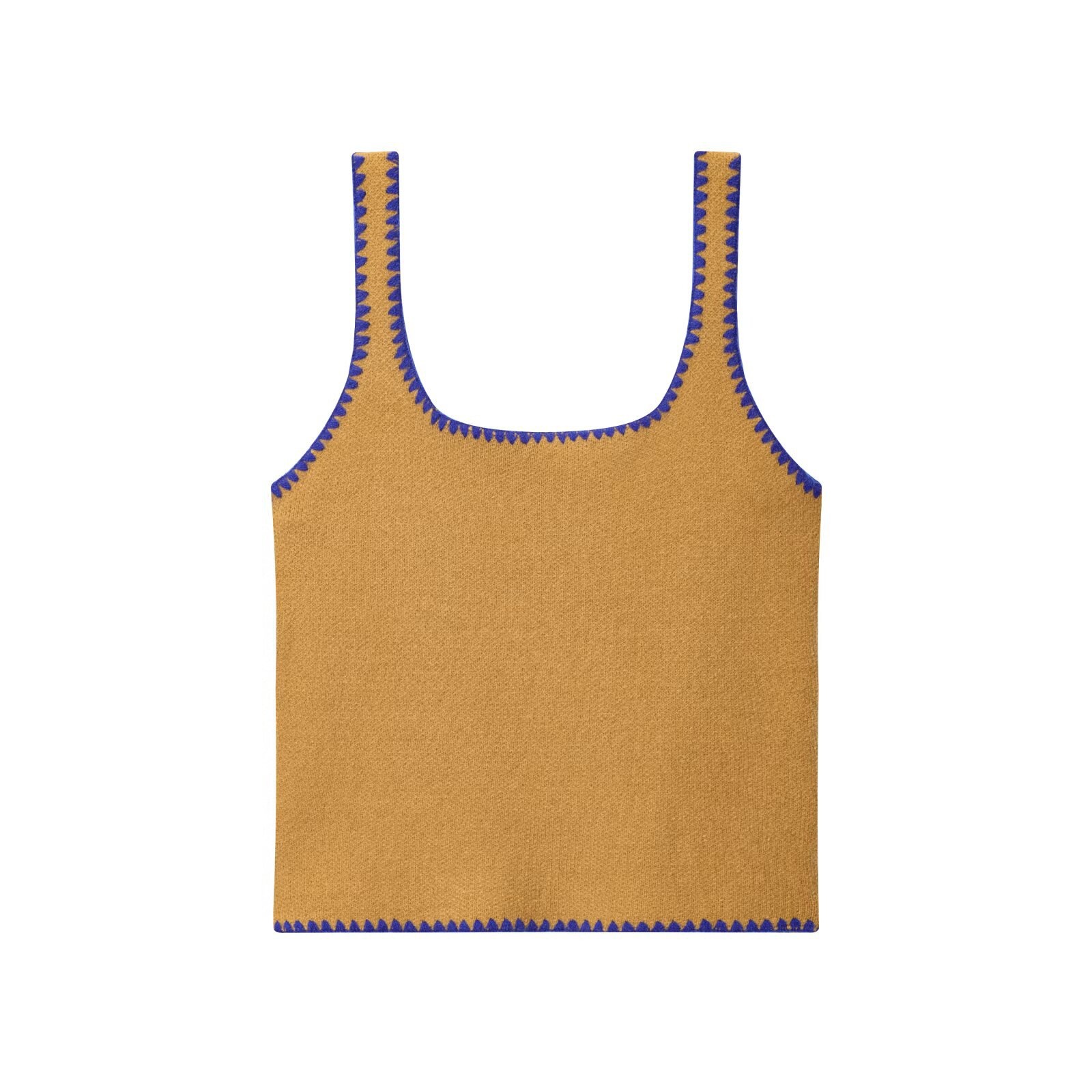 Maglia da donna a blocchi di colore ricamata KUN-00110