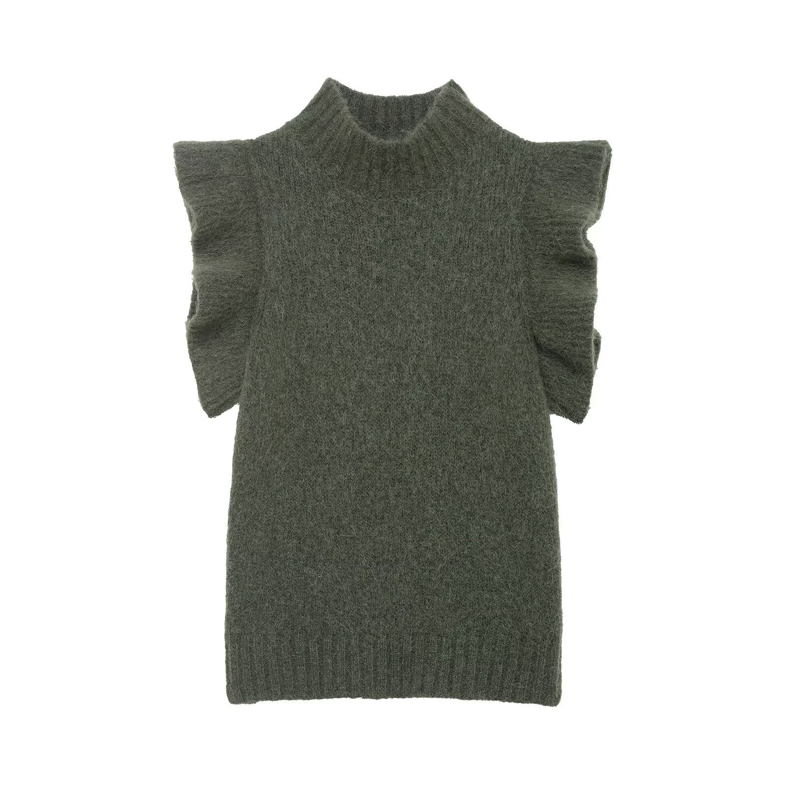 Gilet in lana a strati senza maniche - Stile chic europeo KUN-00114