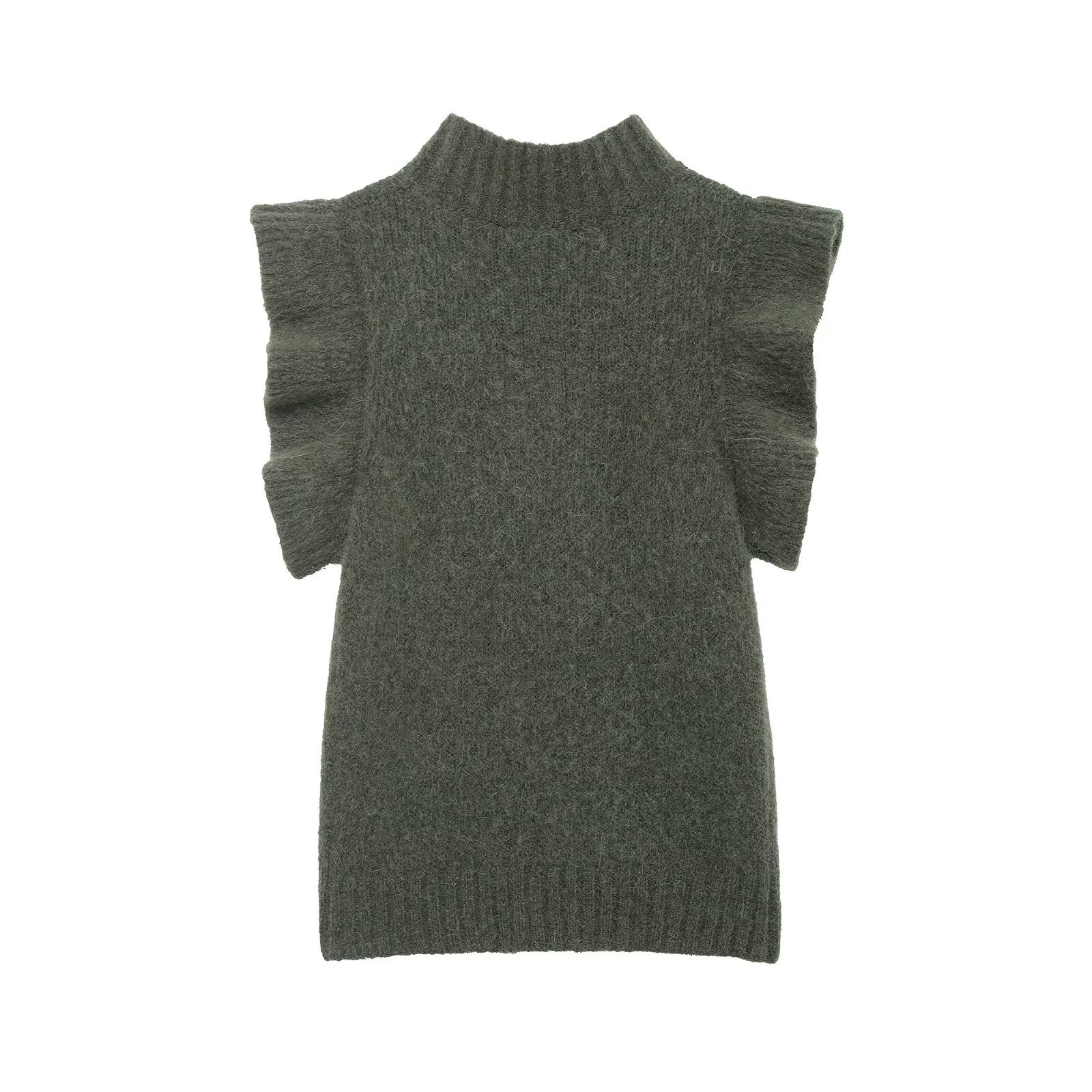 Gilet in lana a strati senza maniche - Stile chic europeo KUN-00114