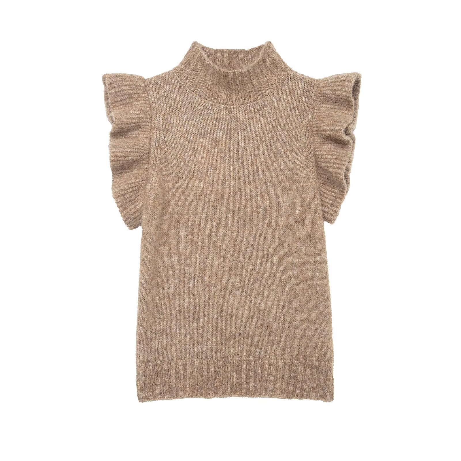 Gilet in lana a strati senza maniche - Stile chic europeo KUN-00114